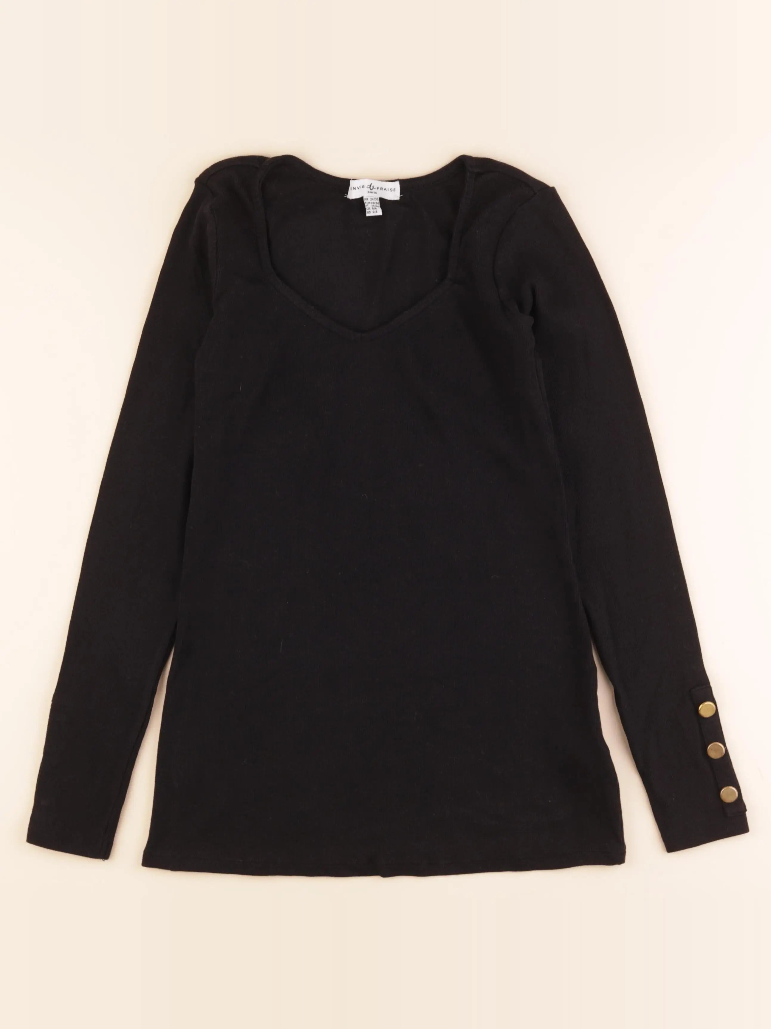 Envie de fraise - tee-shirt grossesse noir - 34 à 36