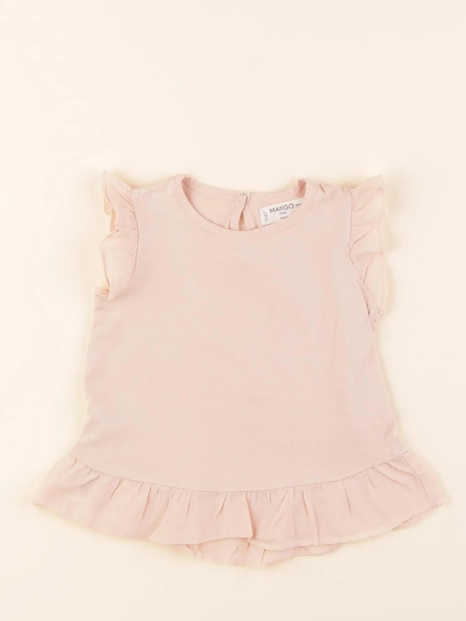 Mango - tee-shirt rose - 9/12 mois