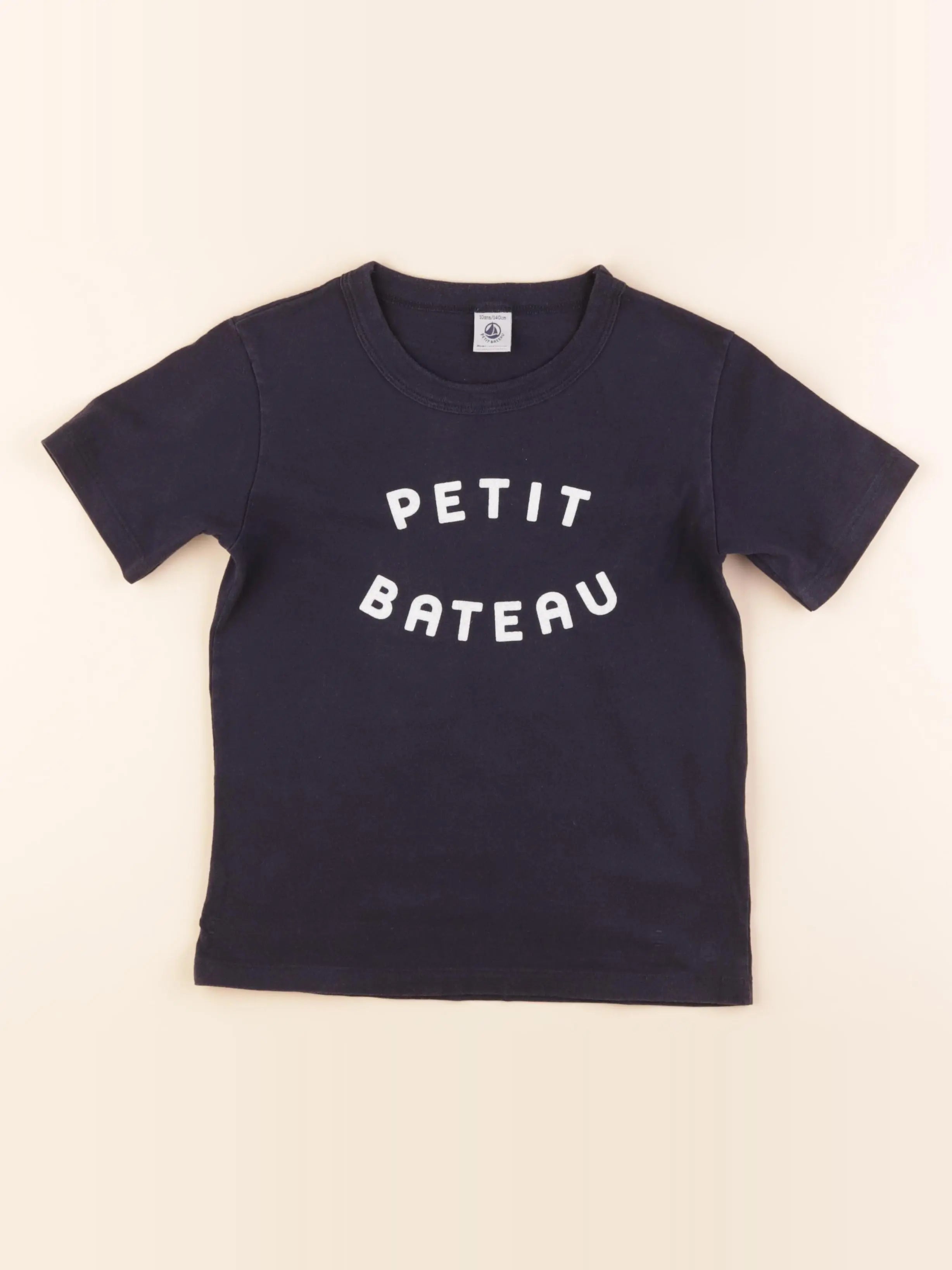 Petit Bateau - tee-shirt bleu - 10 ans