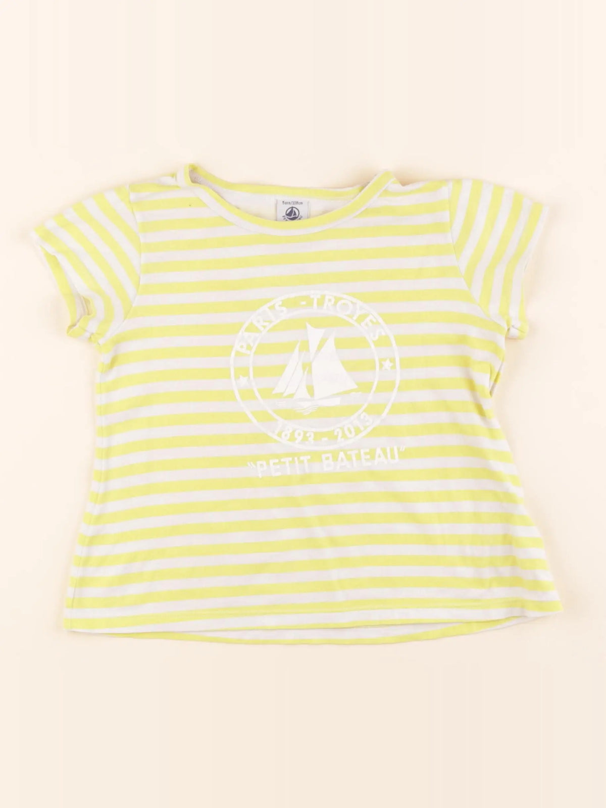 Petit Bateau - tee-shirt jaune - 5 ans