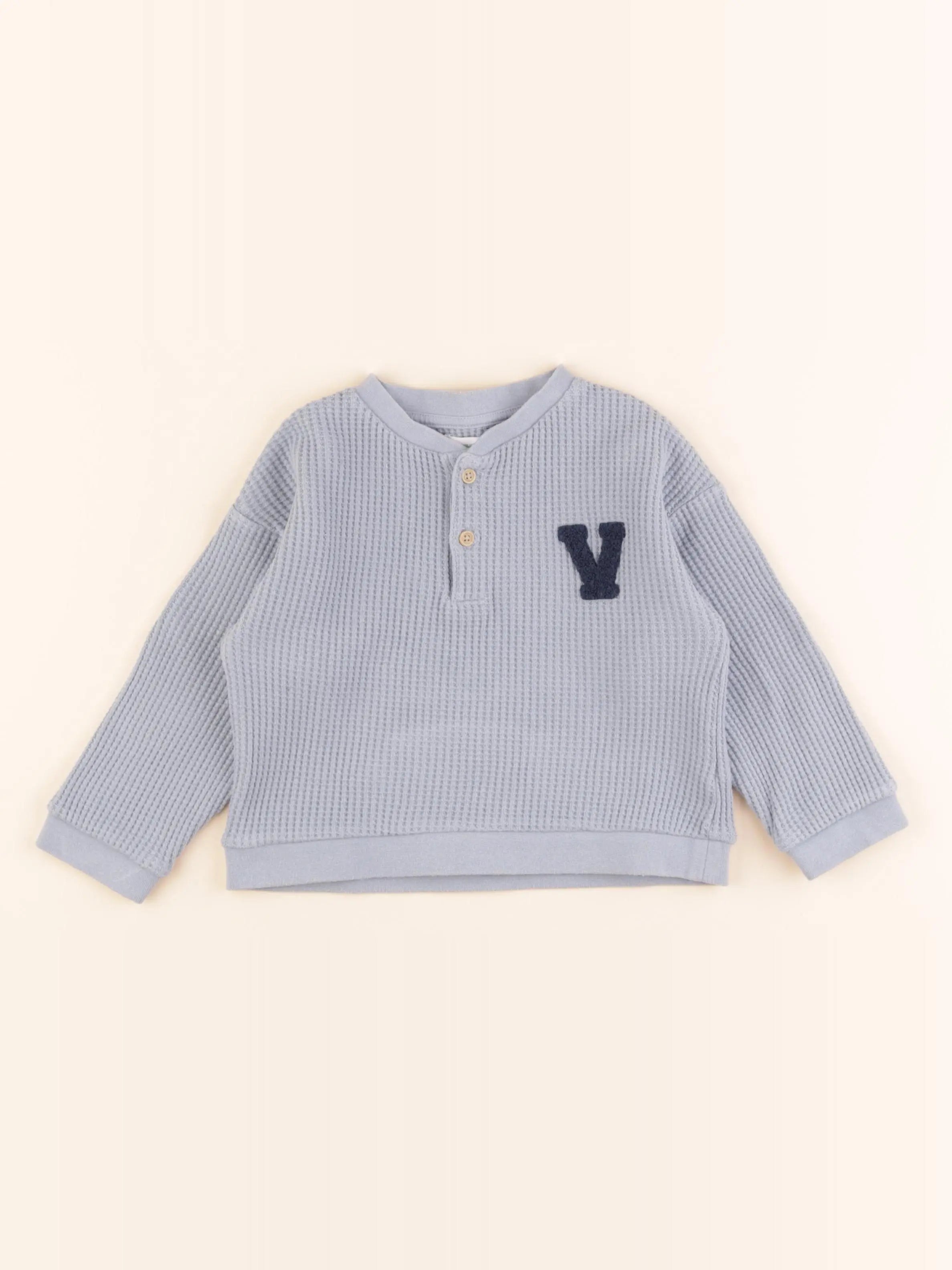 Vertbaudet - sweat bleu - 36 mois