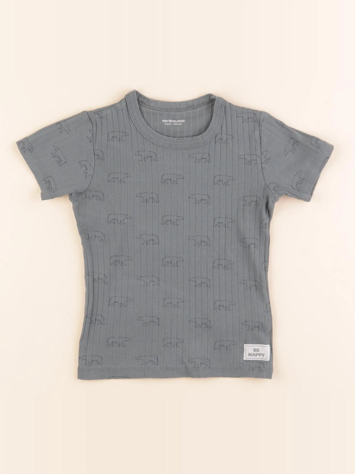 Vertbaudet - tee-shirt bleu - 4 ans
