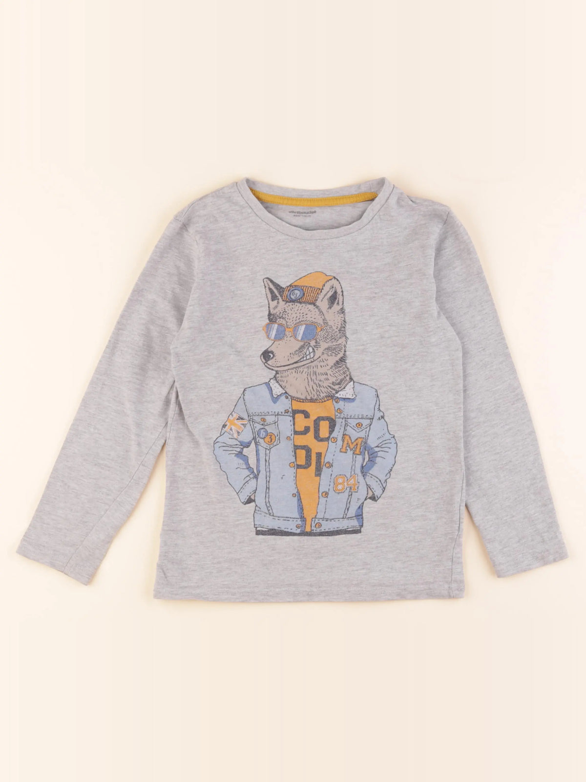 Vertbaudet - tee-shirt gris - 8 ans