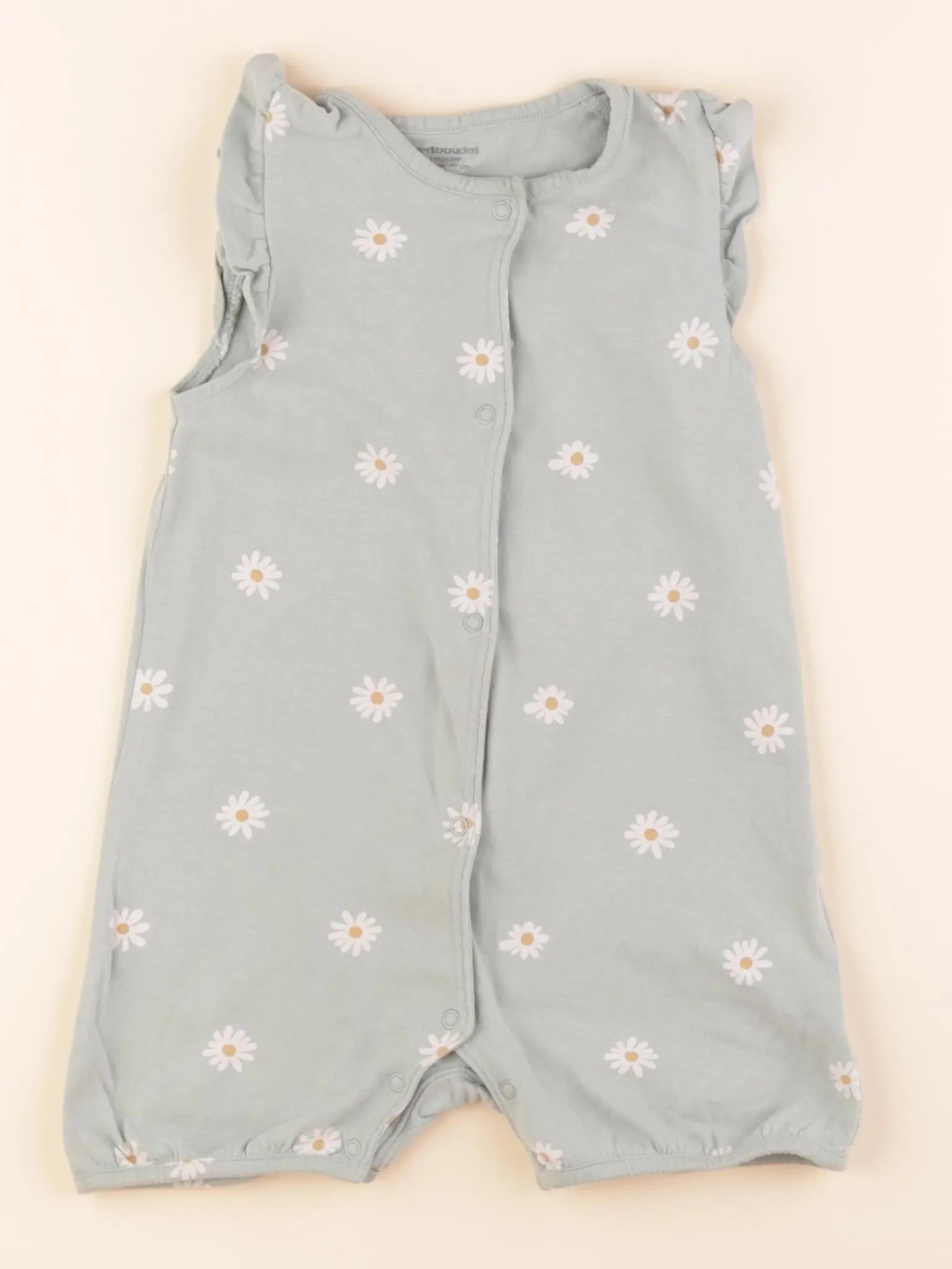 Vertbaudet - pyjama coton vert - 24 mois
