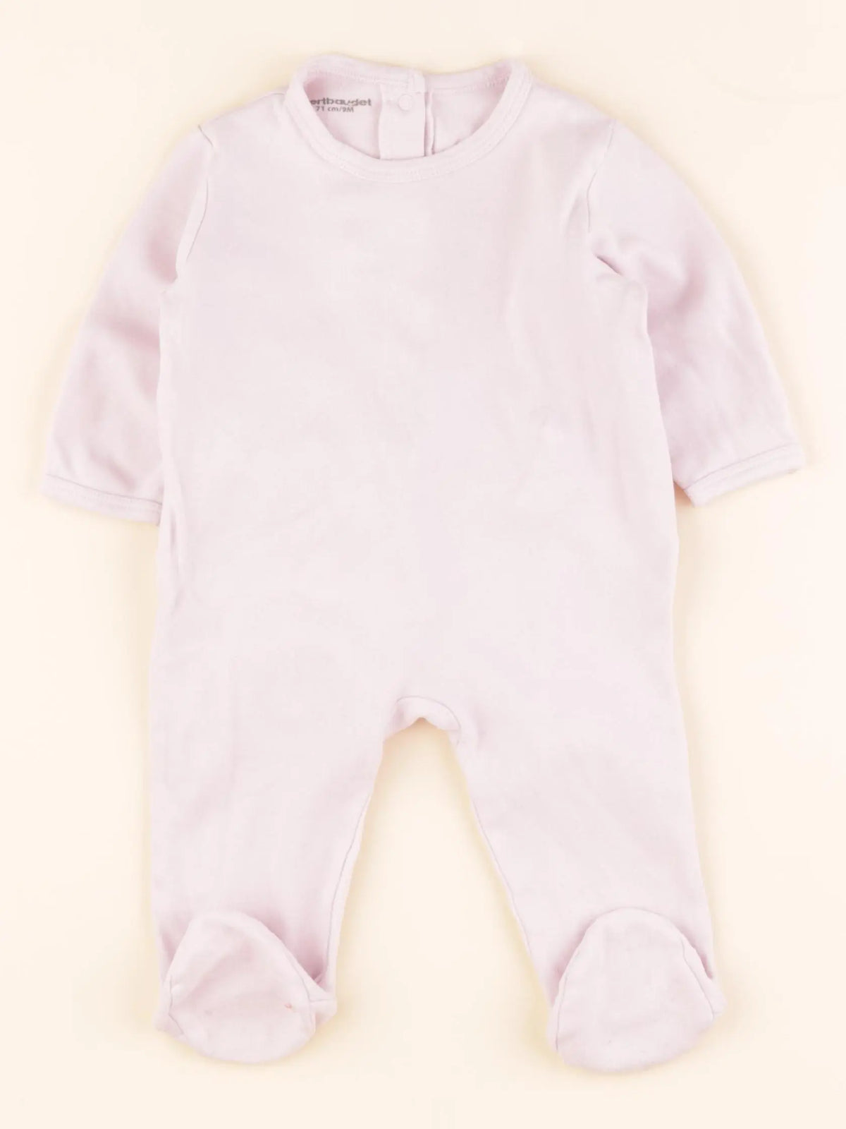 Vertbaudet - pyjama coton rose - 9 mois