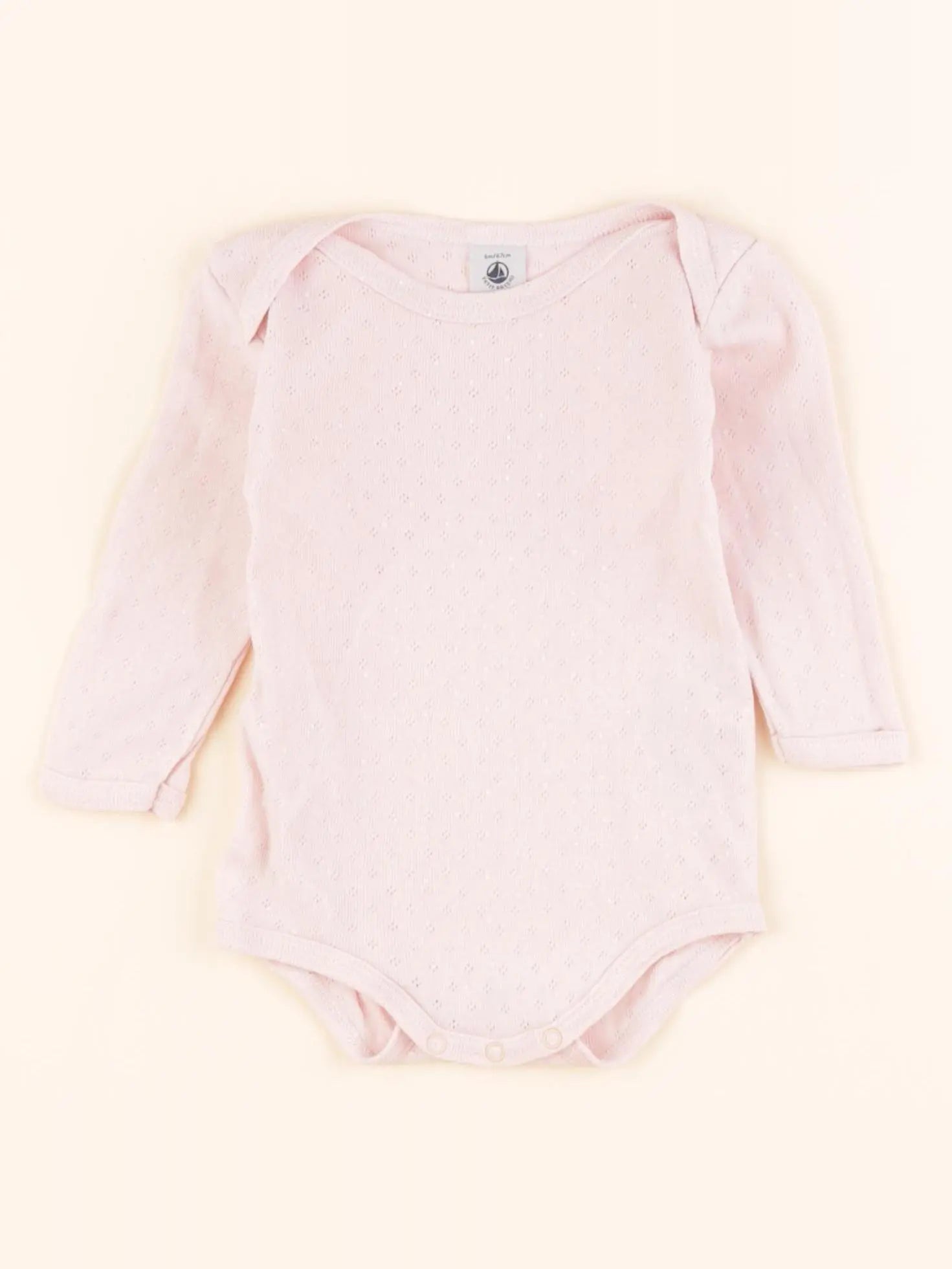 Petit Bateau - body rose - 6 mois