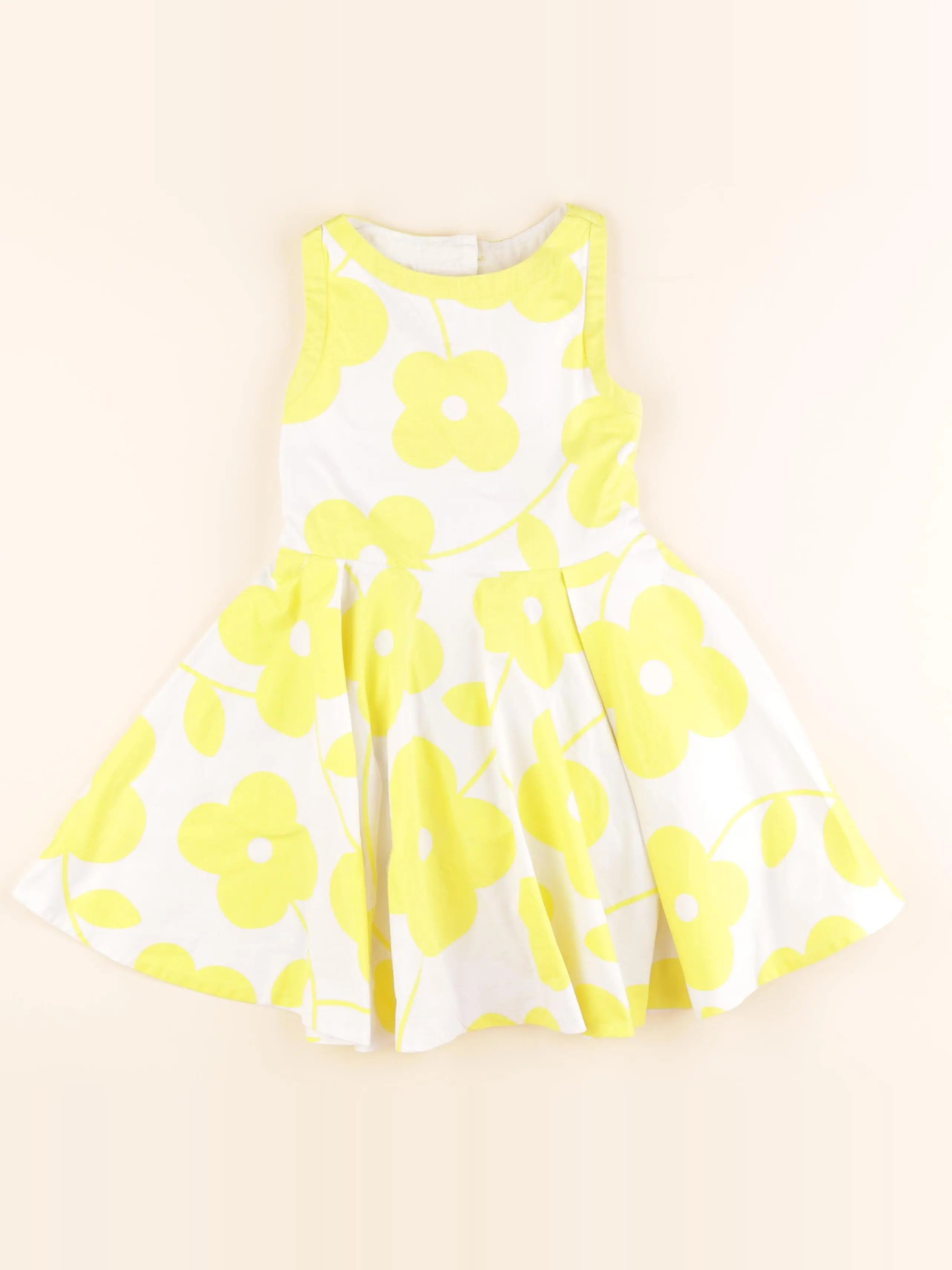 Jacadi - robe blanc, jaune - 4 ans