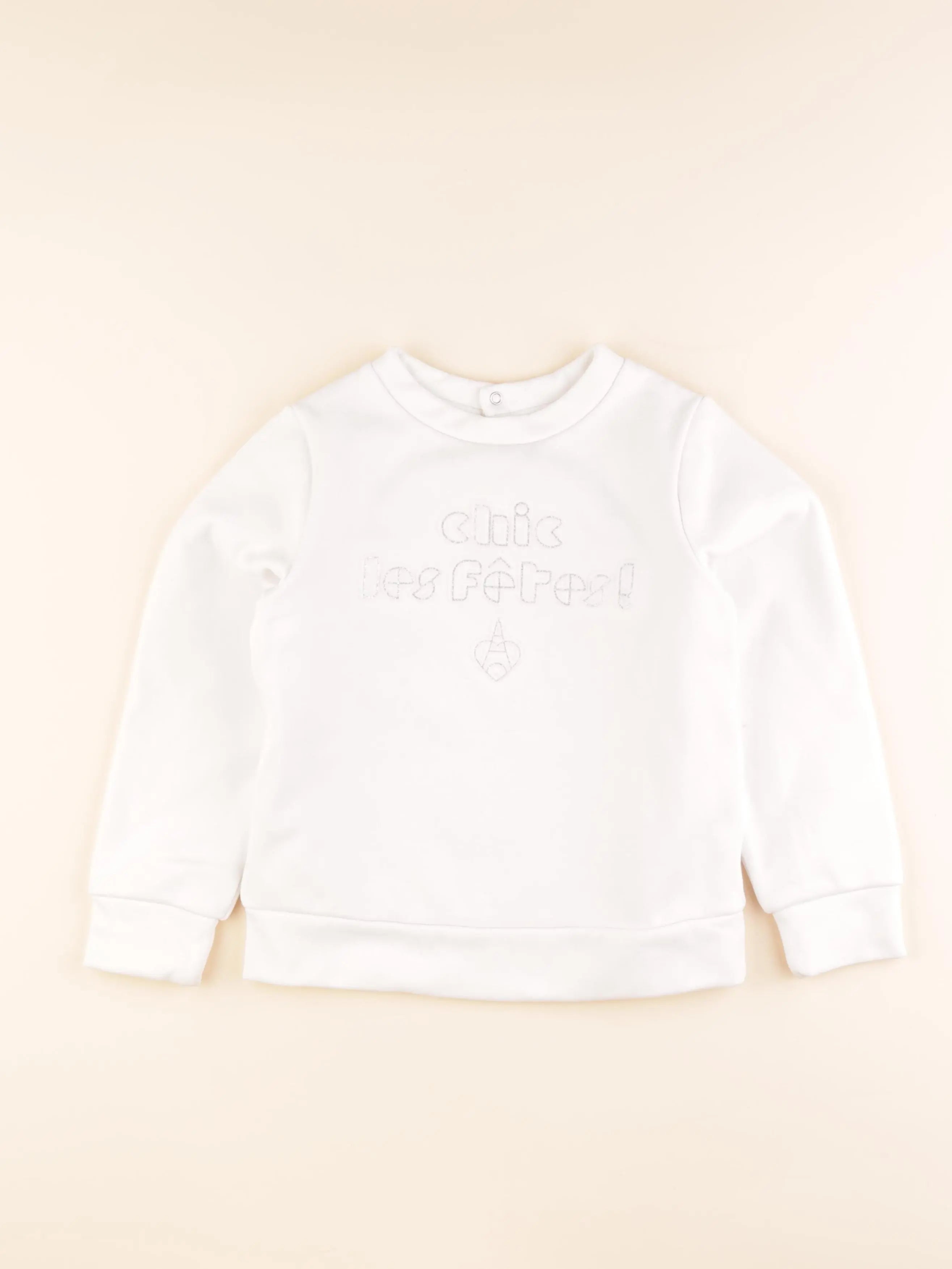 Jacadi - sweat blanc - 8 ans