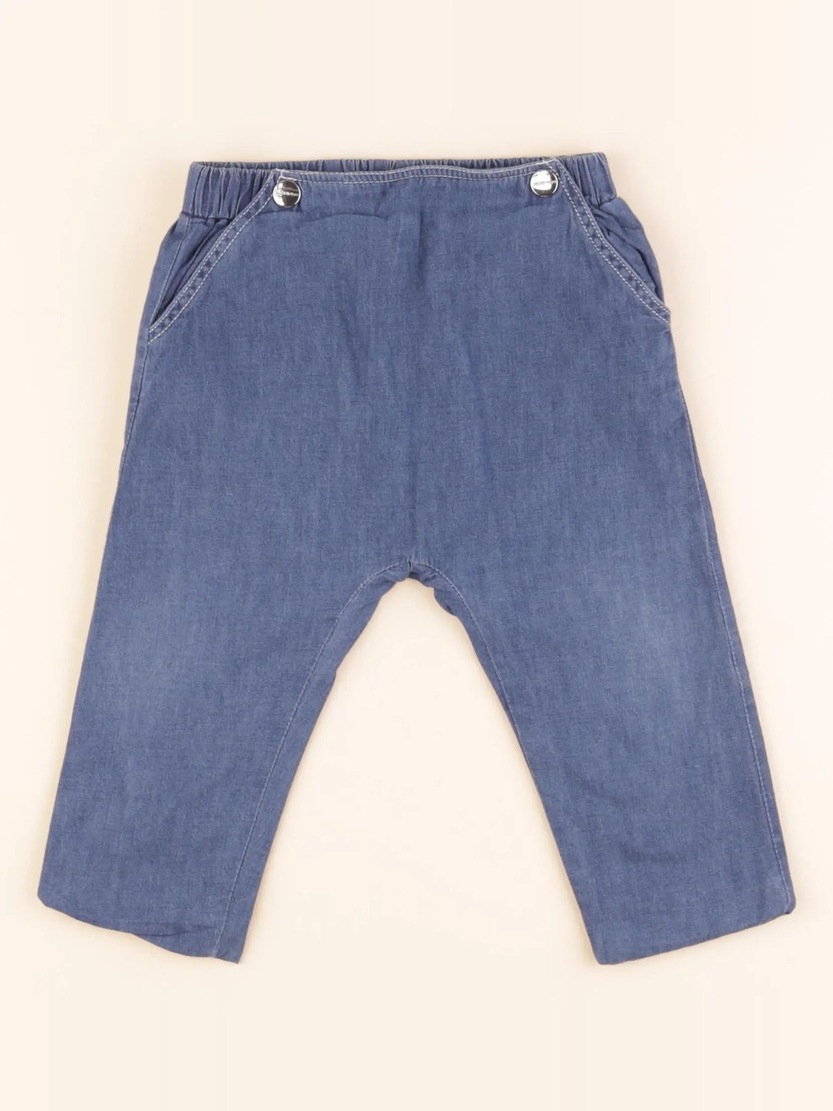 Jacadi - pantalon doublé bleu - 18 mois