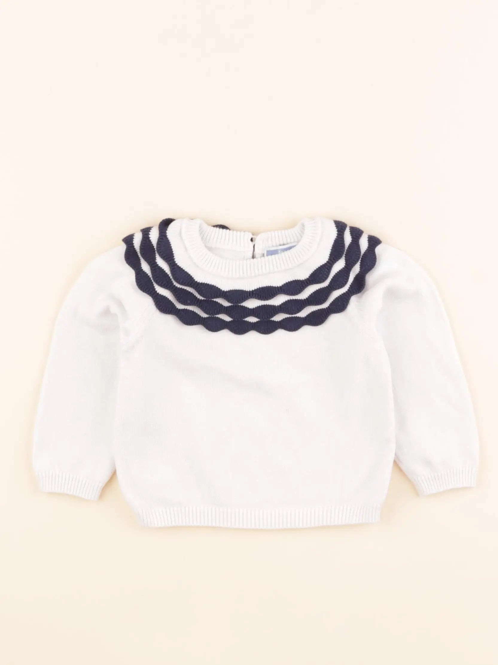 Jacadi - pull blanc - 12 mois