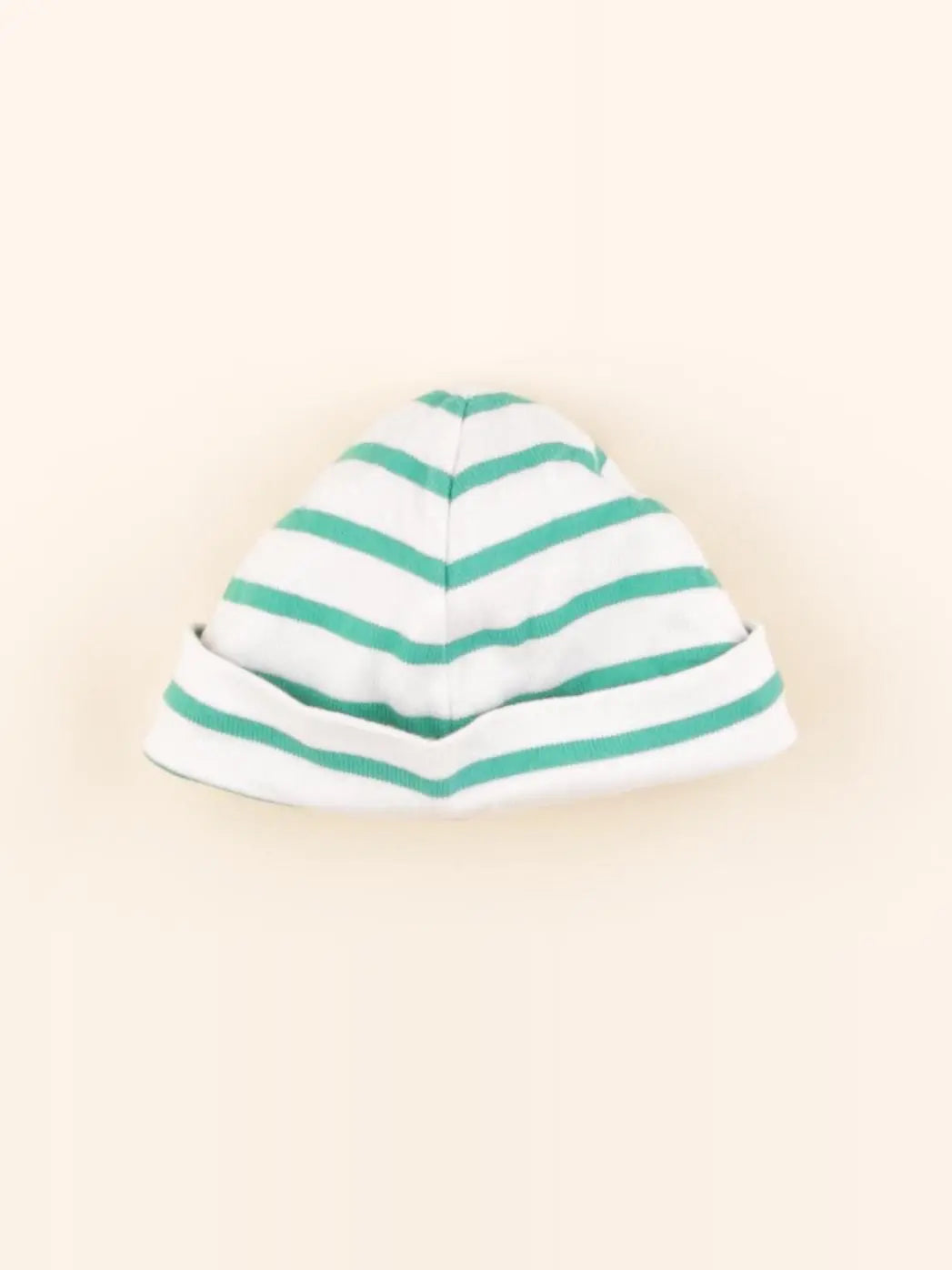 Petit Bateau - bonnet vert, blanc - 3/6 mois