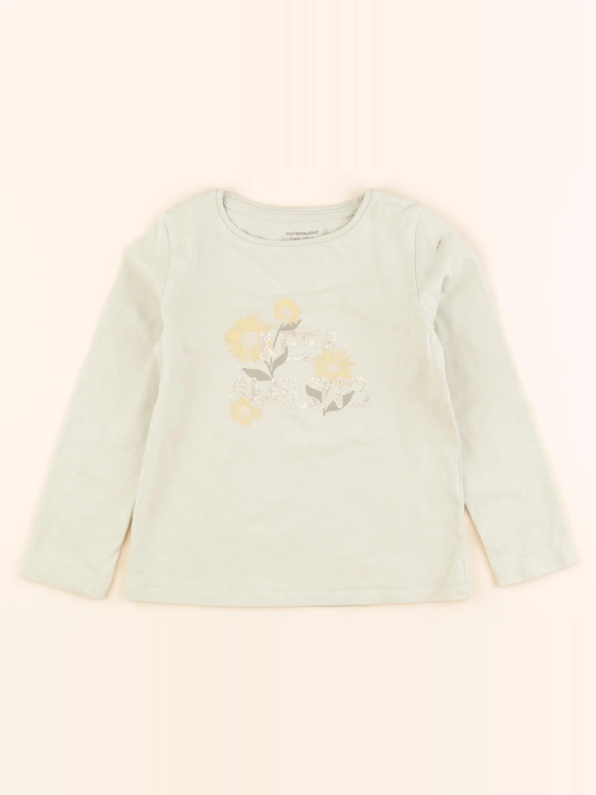 Vertbaudet - tee-shirt vert - 4 ans