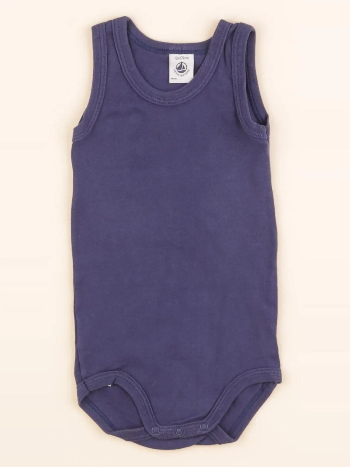 Petit Bateau - body bleu - 12 mois