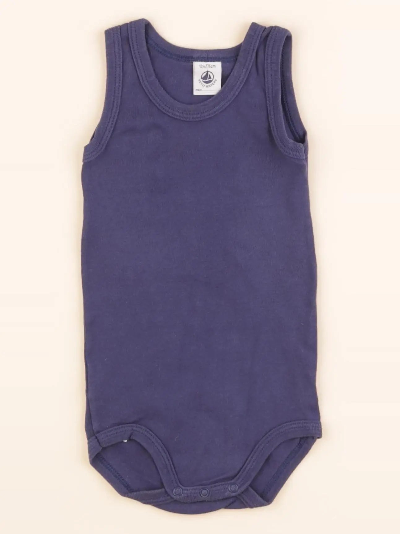 Petit Bateau - body bleu - 12 mois