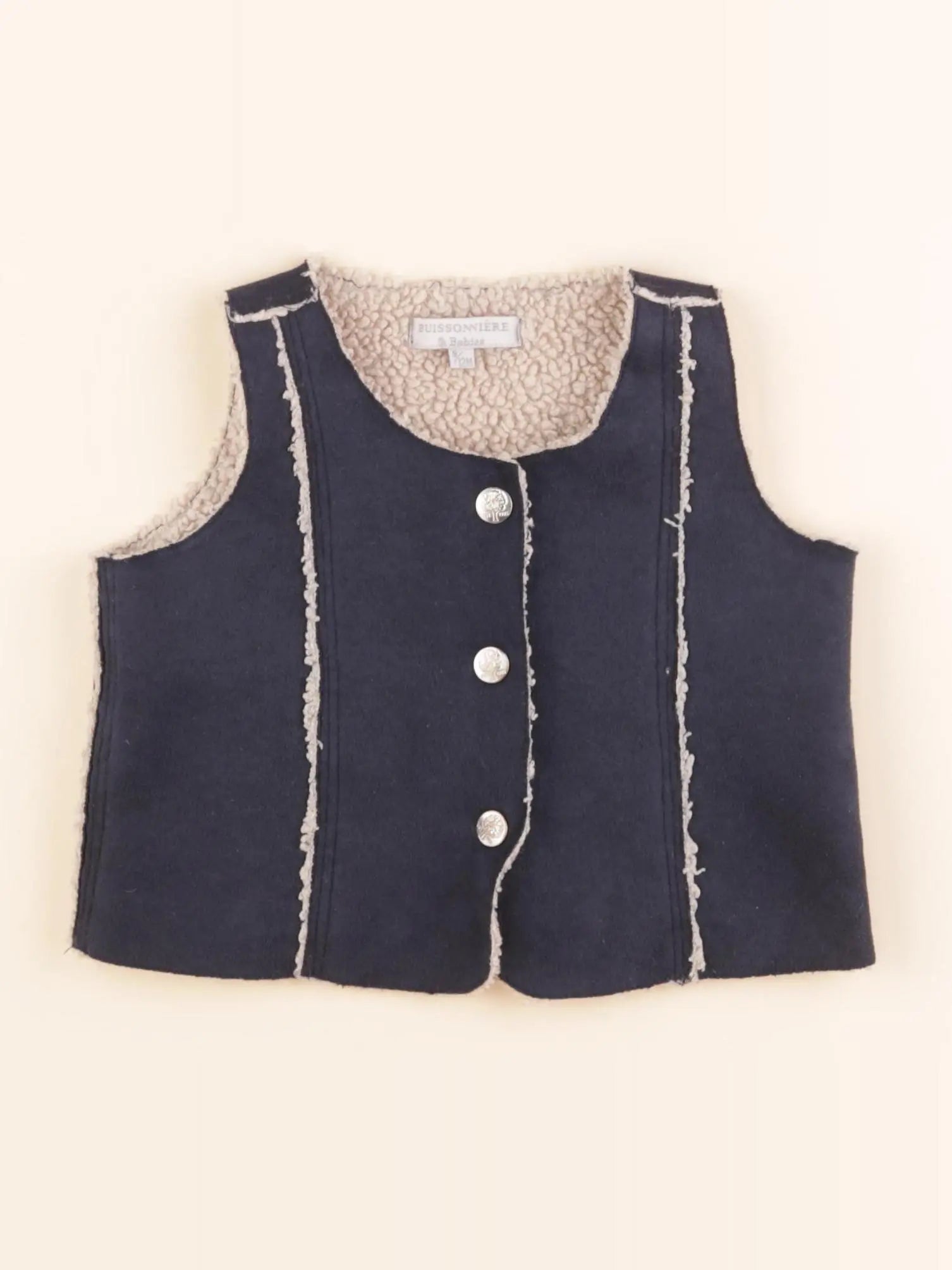 Buissonnière - gilet bleu - 9/12 mois