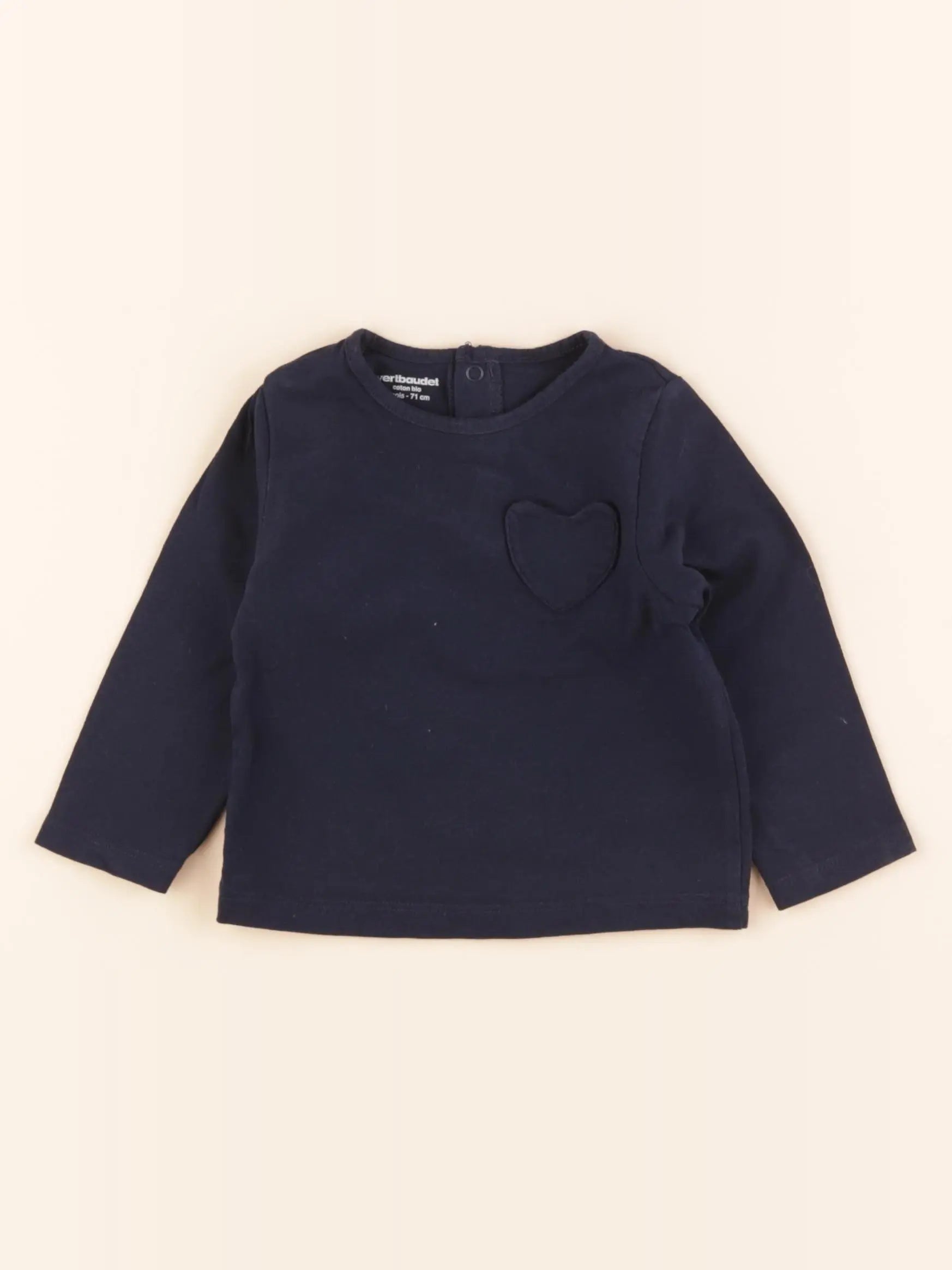 Vertbaudet - tee-shirt bleu - 9 mois