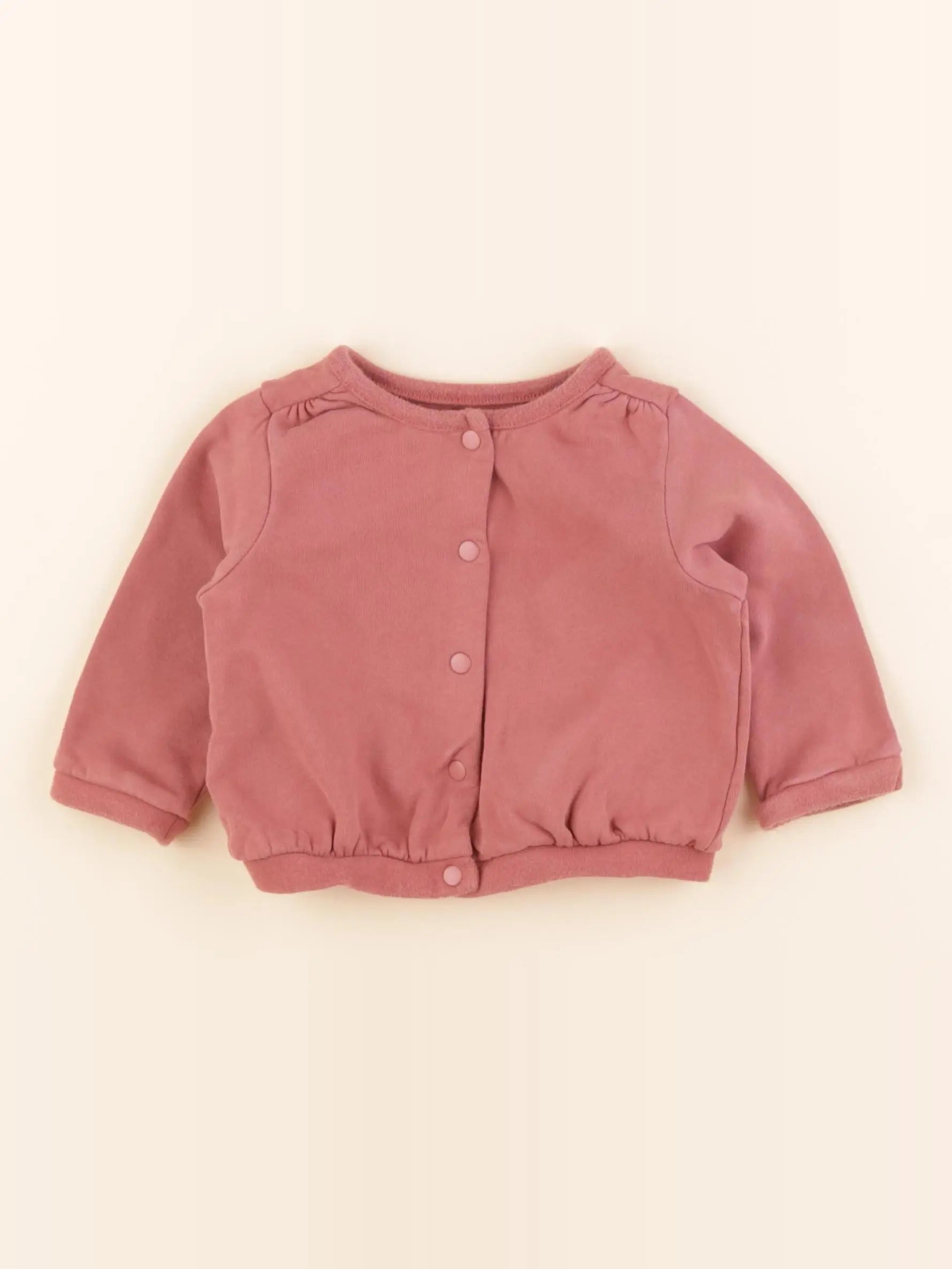 Vertbaudet - sweat rouge - 9 mois
