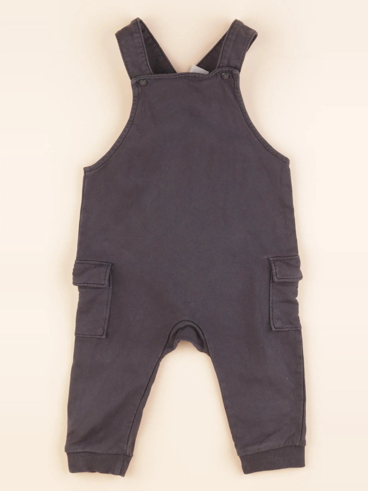 H&M - salopette gris - 9/12 mois