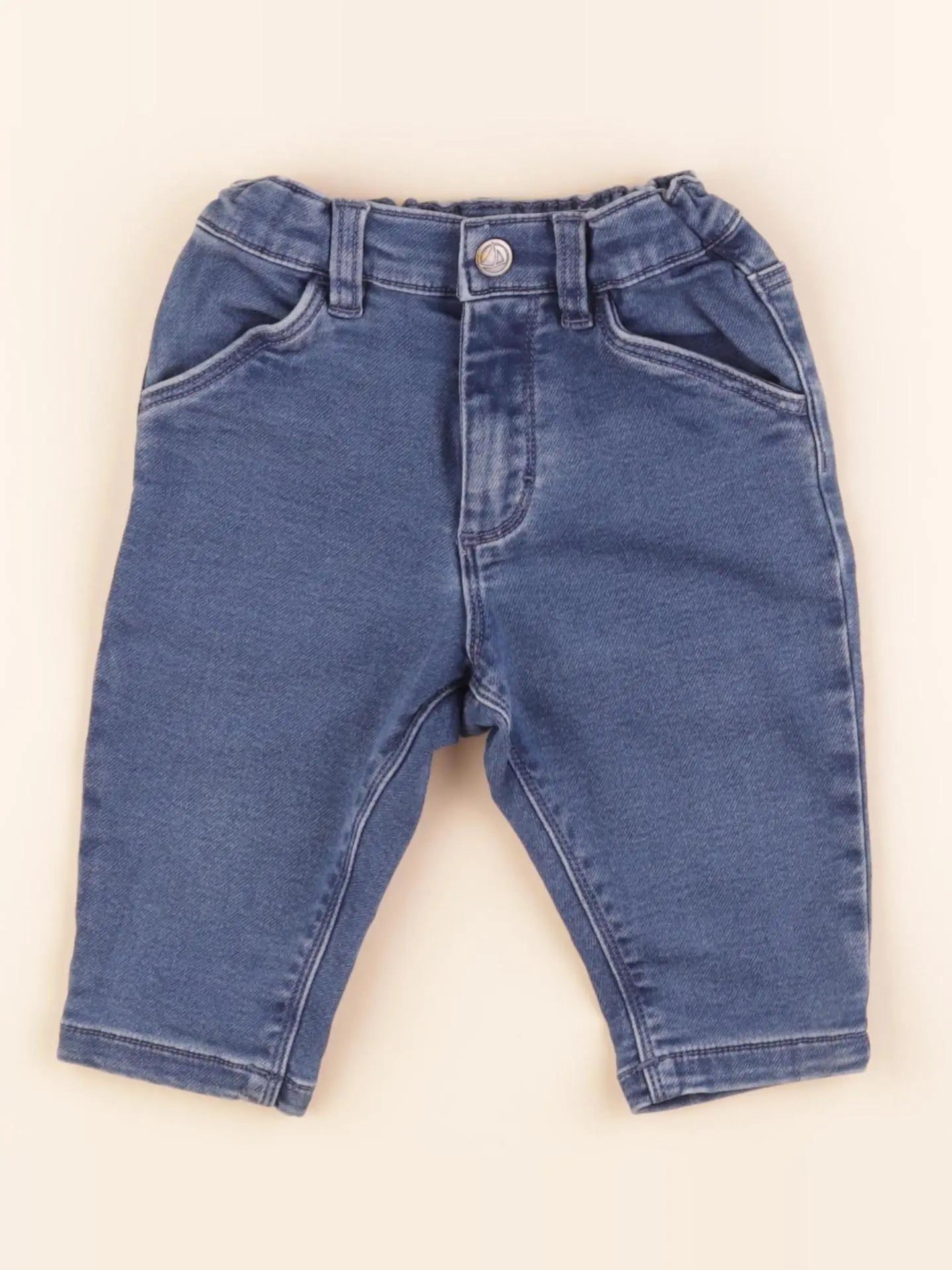 Petit Bateau - jean bleu - 12 mois
