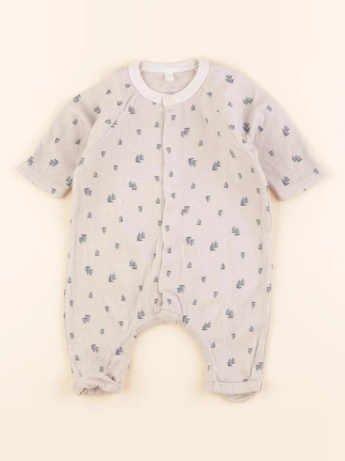 Petit Bateau - pyjama coton gris - 3 mois