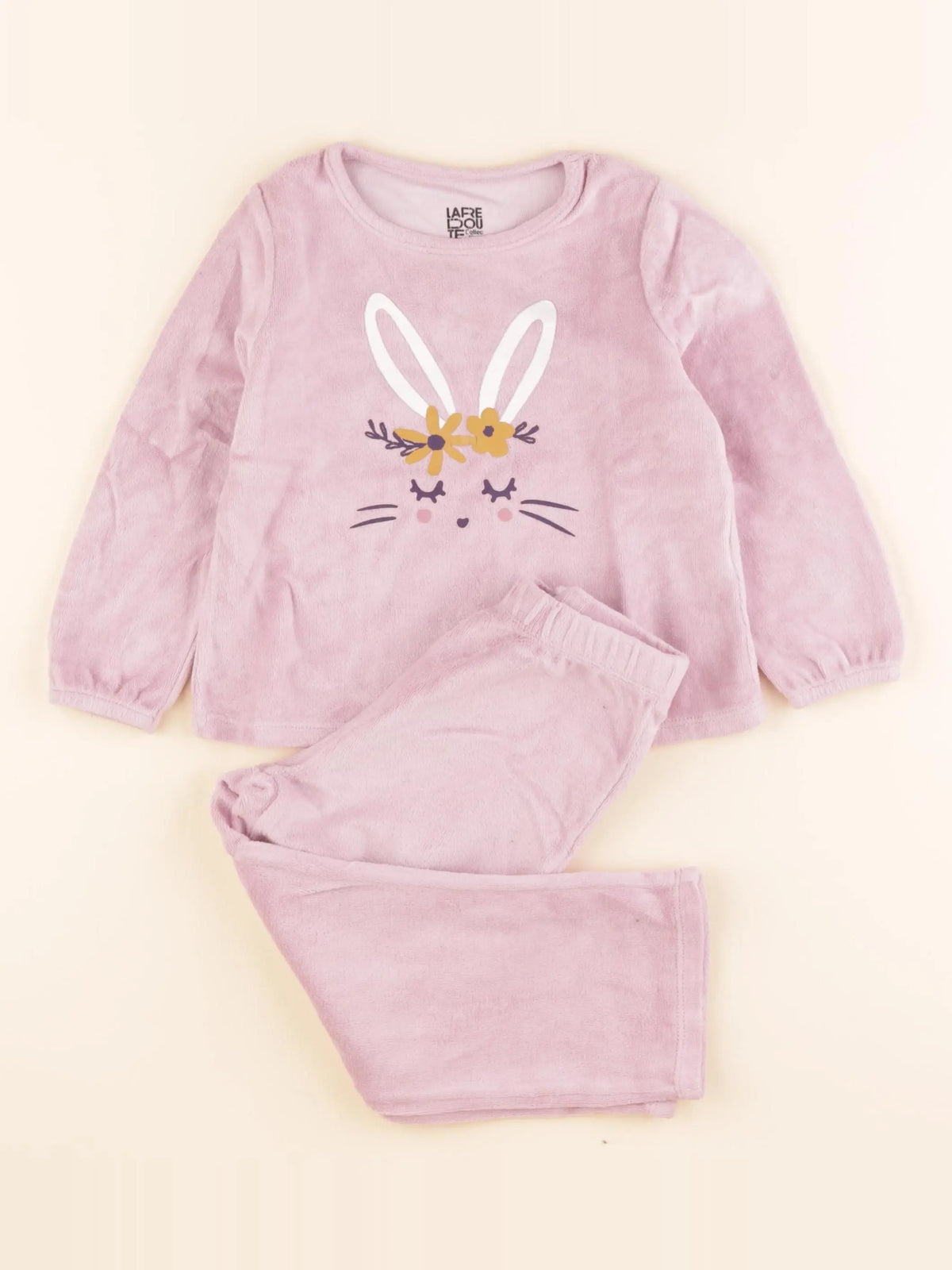 La Redoute - pyjama velours rose - 3 ans