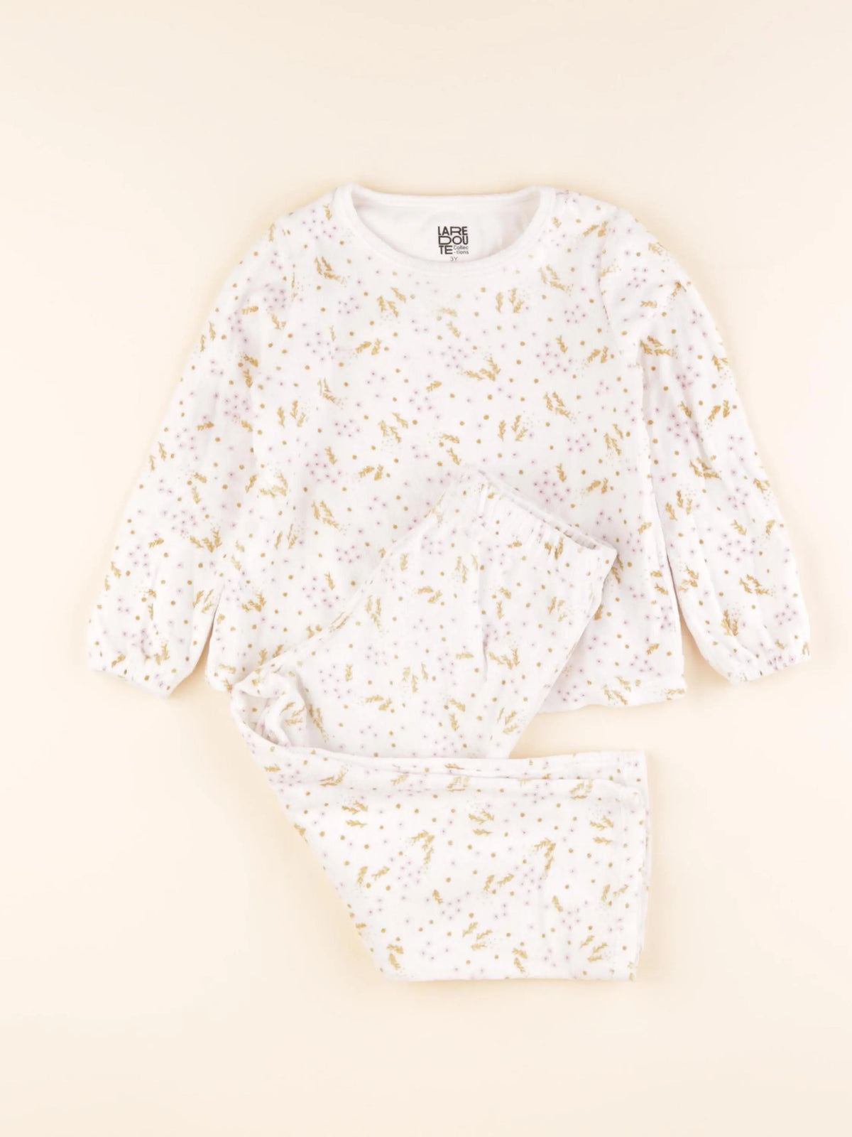 La Redoute - pyjama velours blanc - 3 ans