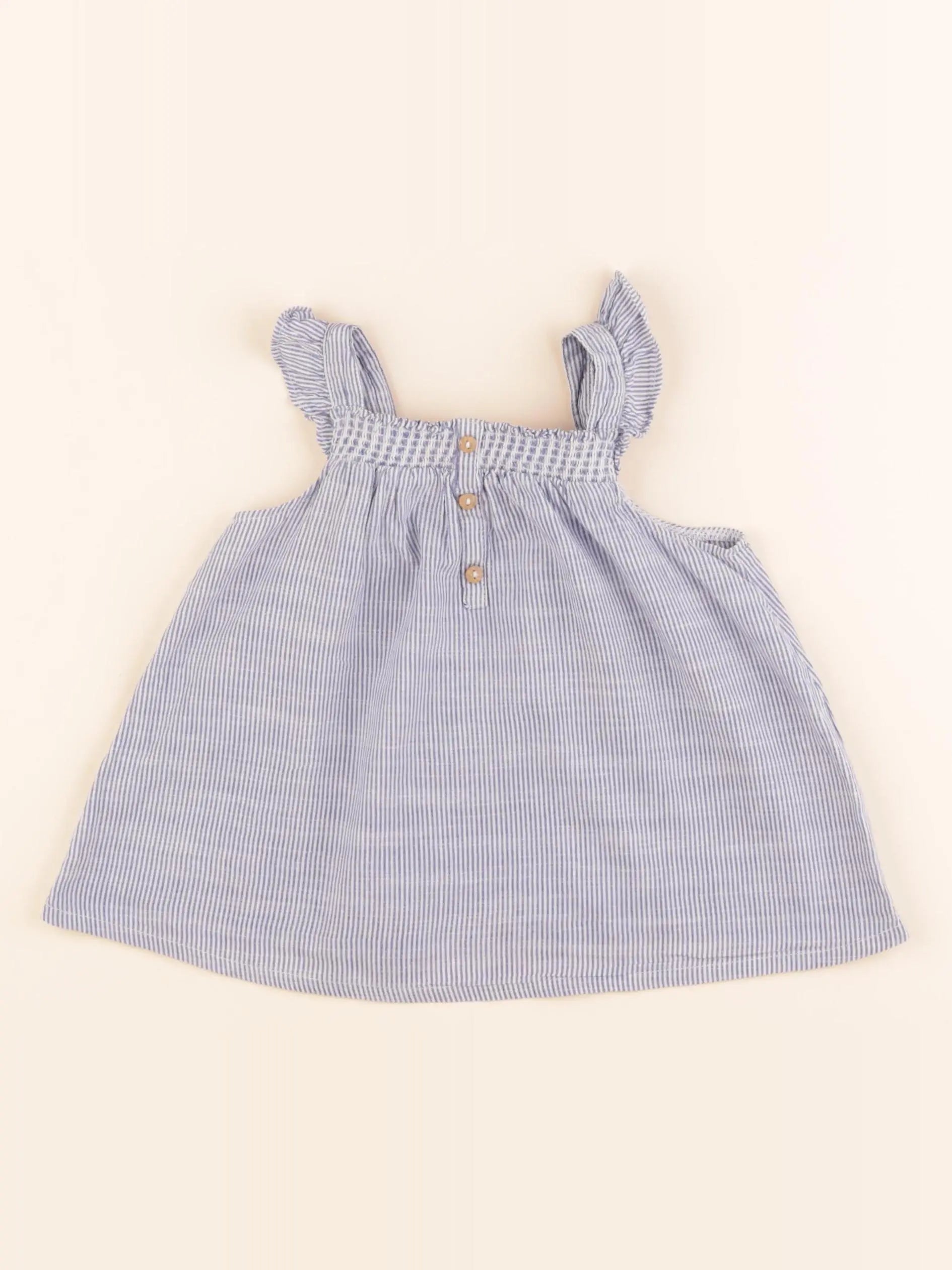 Zara - blouse bleu, blanc - 3/4 ans
