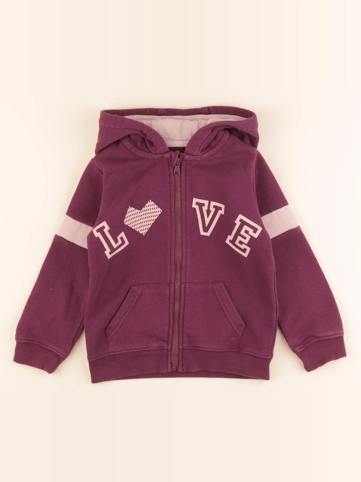 Vertbaudet - sweat violet - 6 ans