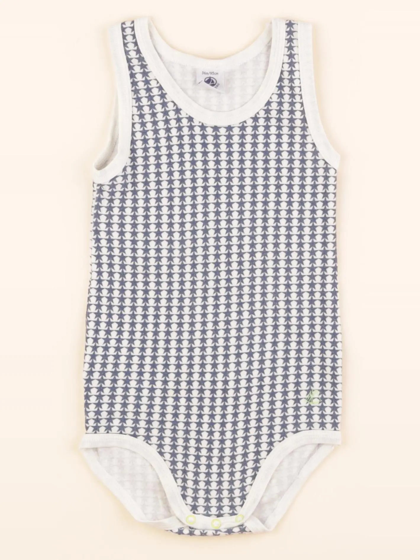 Petit Bateau - body bleu, blanc - 36 mois