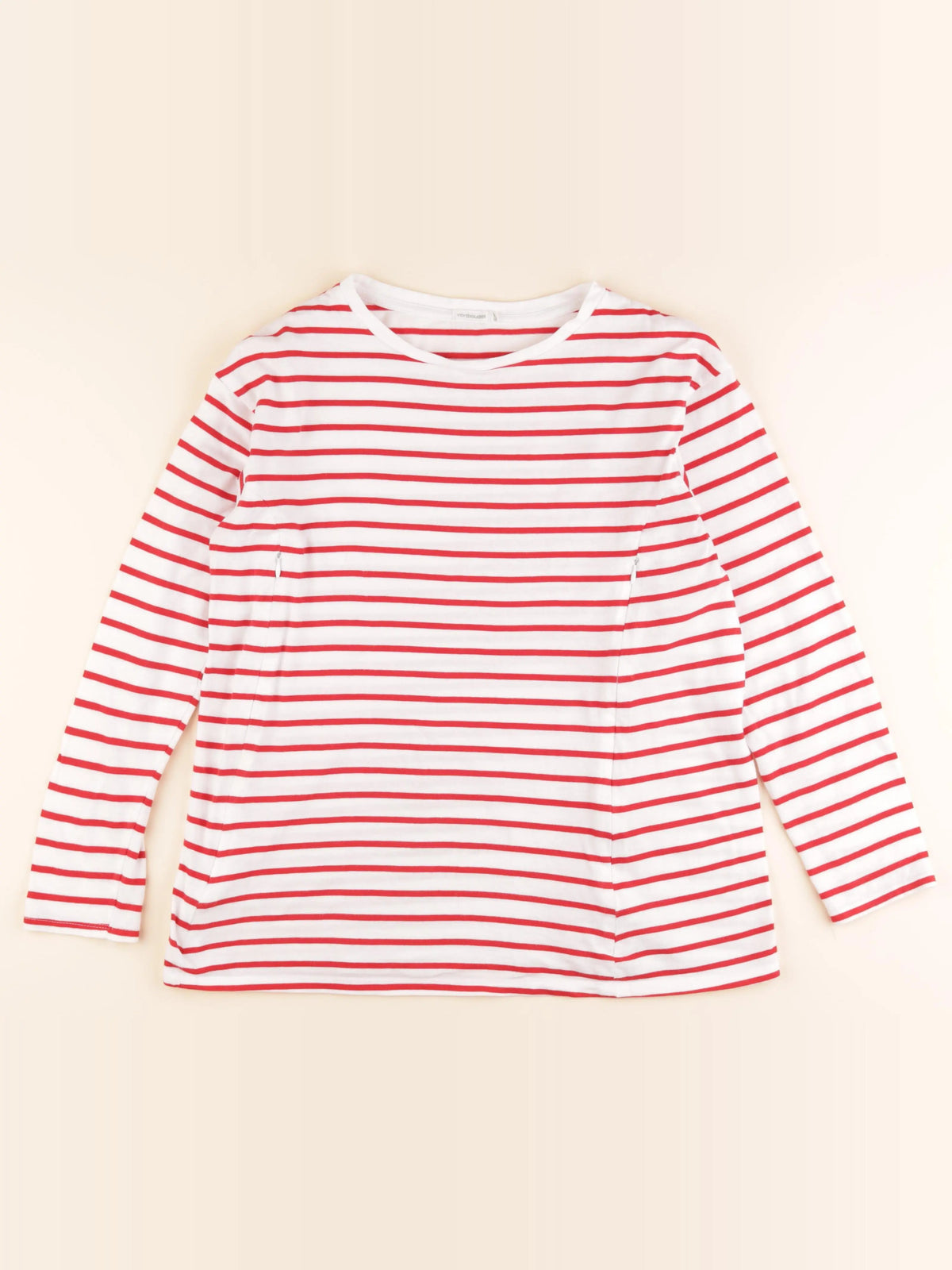 Vertbaudet - tee-shirt allaitement blanc, rouge - 34 à 36