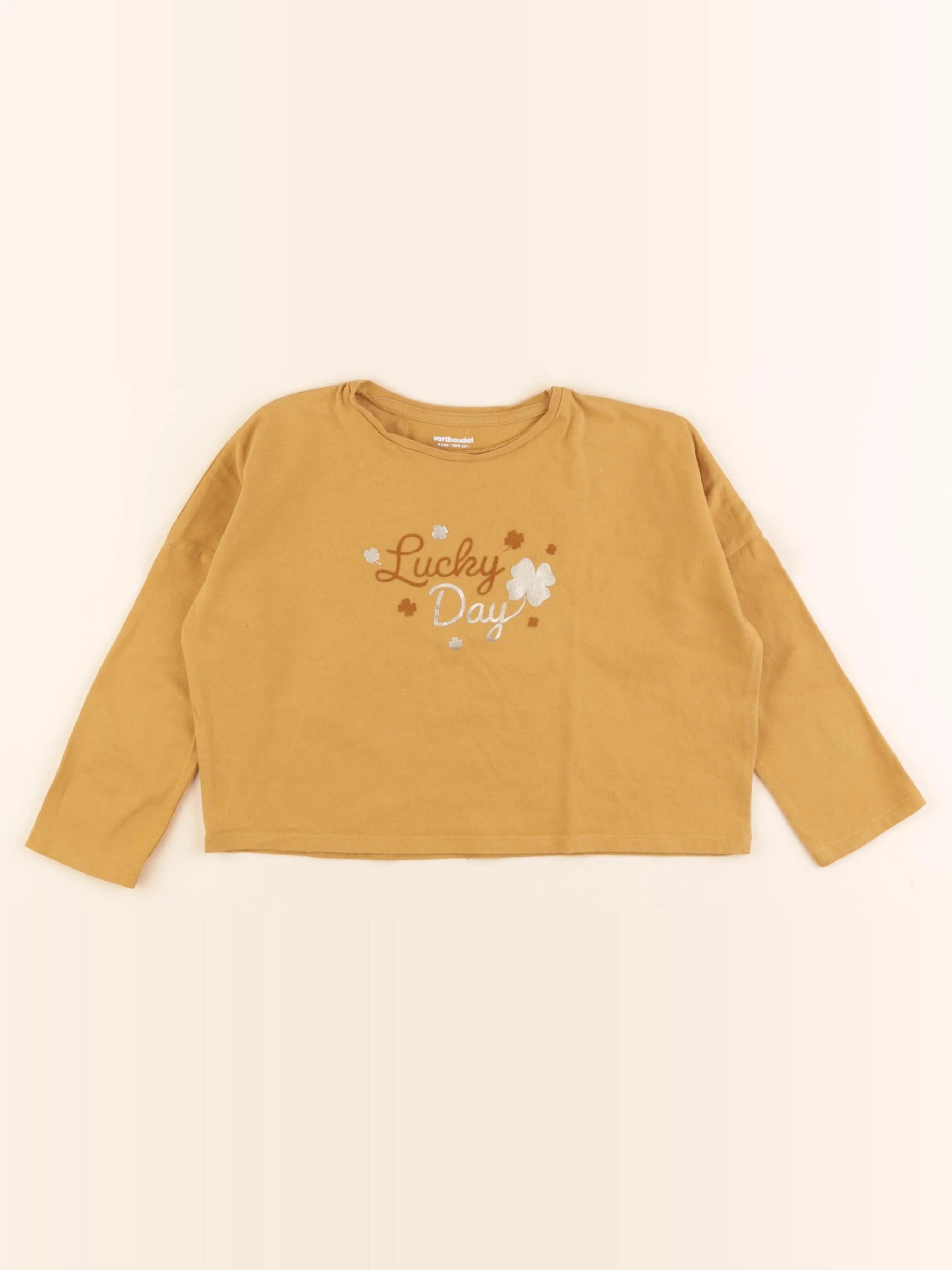 Vertbaudet - tee-shirt jaune - 4 ans