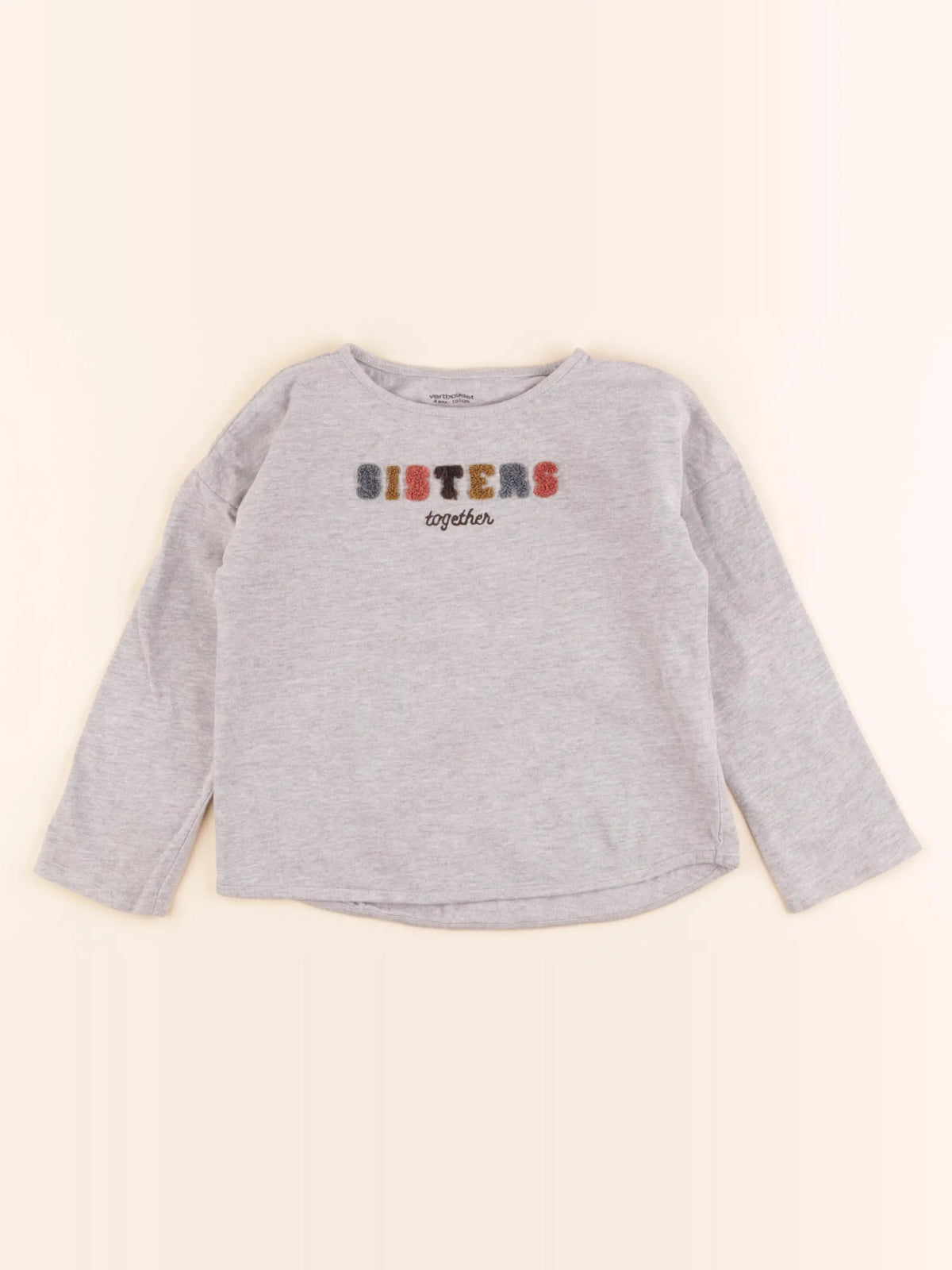 Vertbaudet - tee-shirt gris - 4 ans