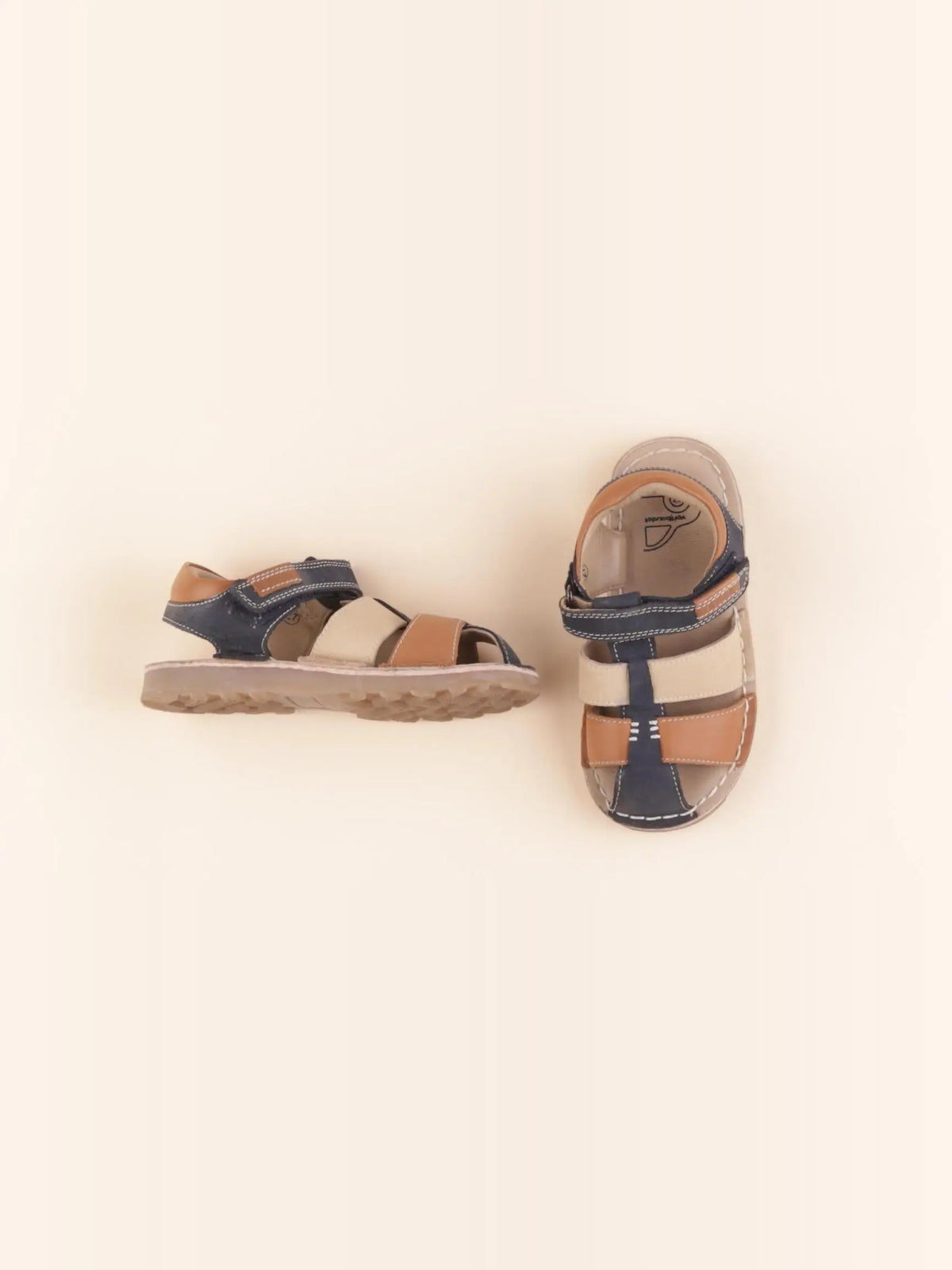 Vertbaudet - sandales bleu, marron - pointure 27