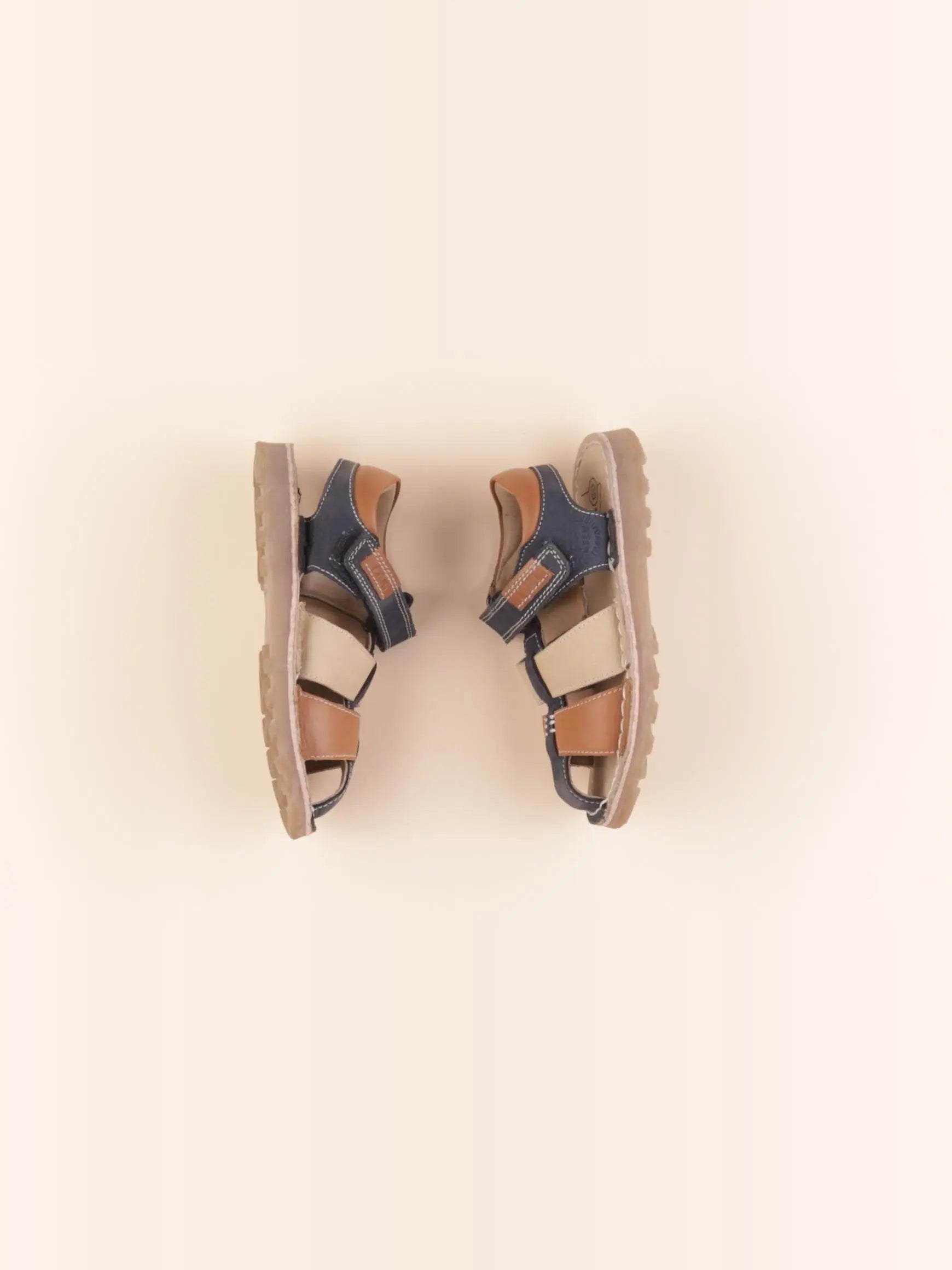Vertbaudet - sandales bleu, marron - pointure 27