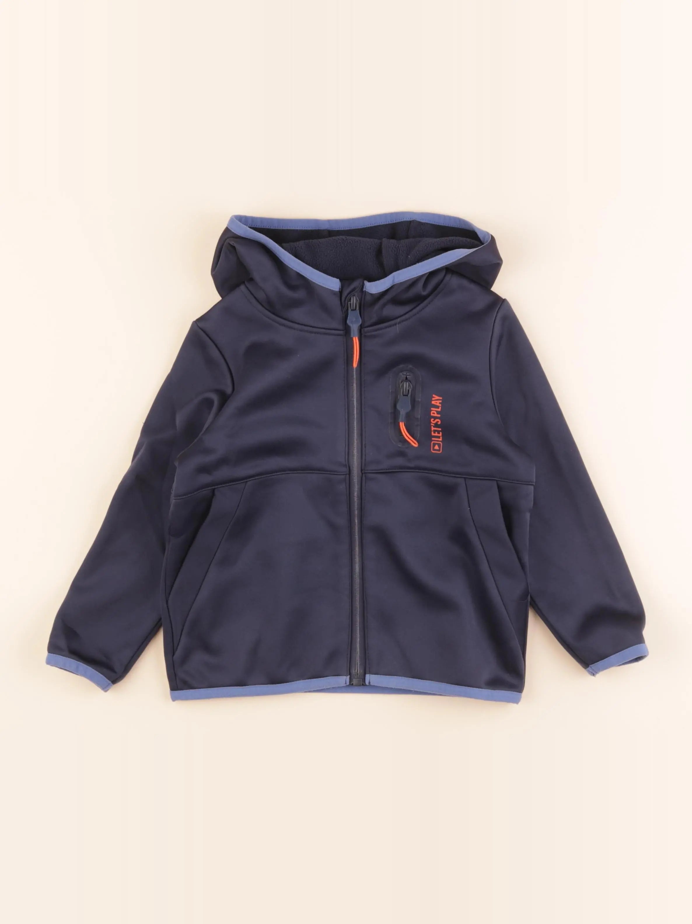 Vertbaudet - veste doublé bleu - 3 ans