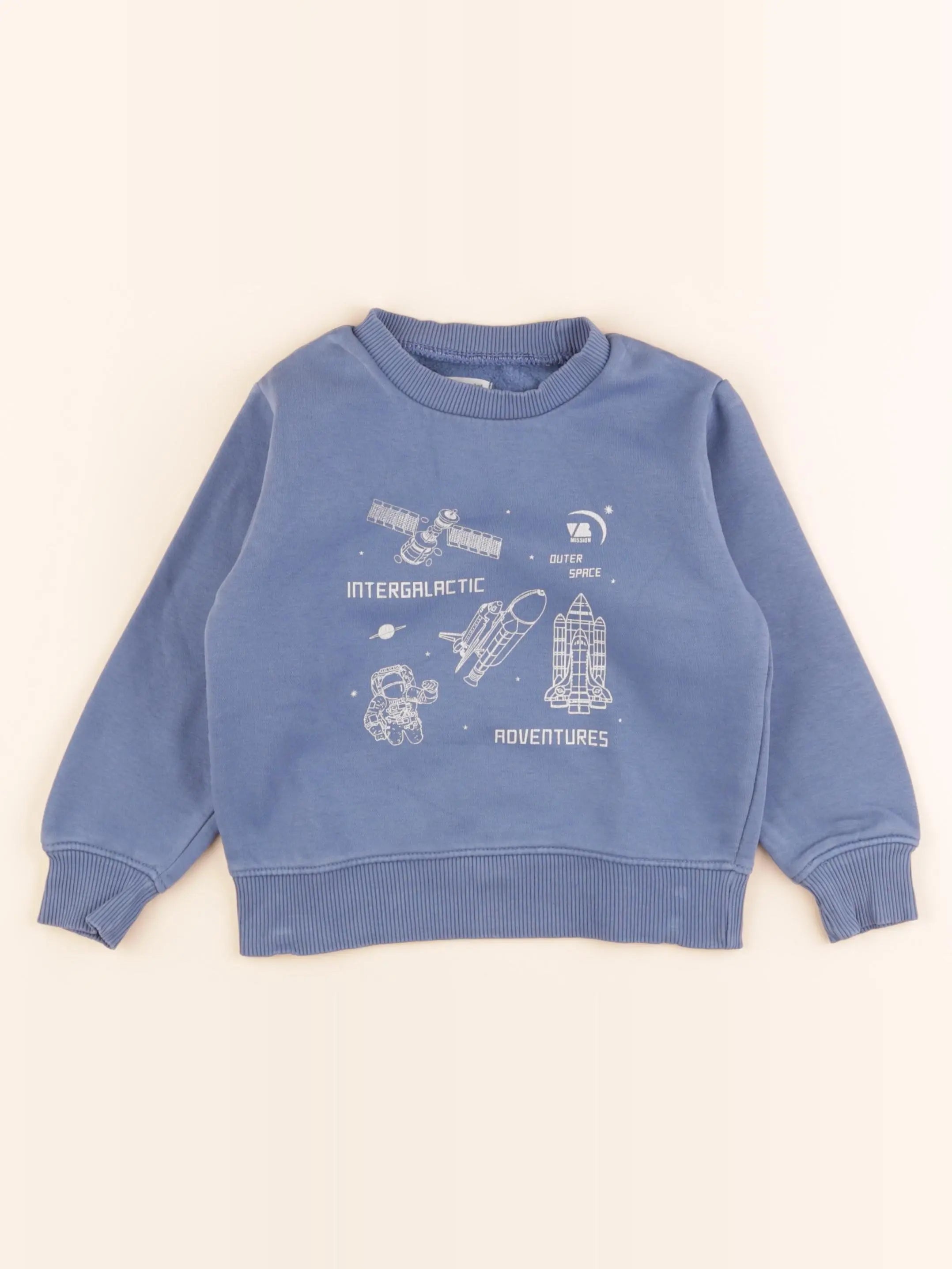 Vertbaudet - sweat bleu - 4 ans