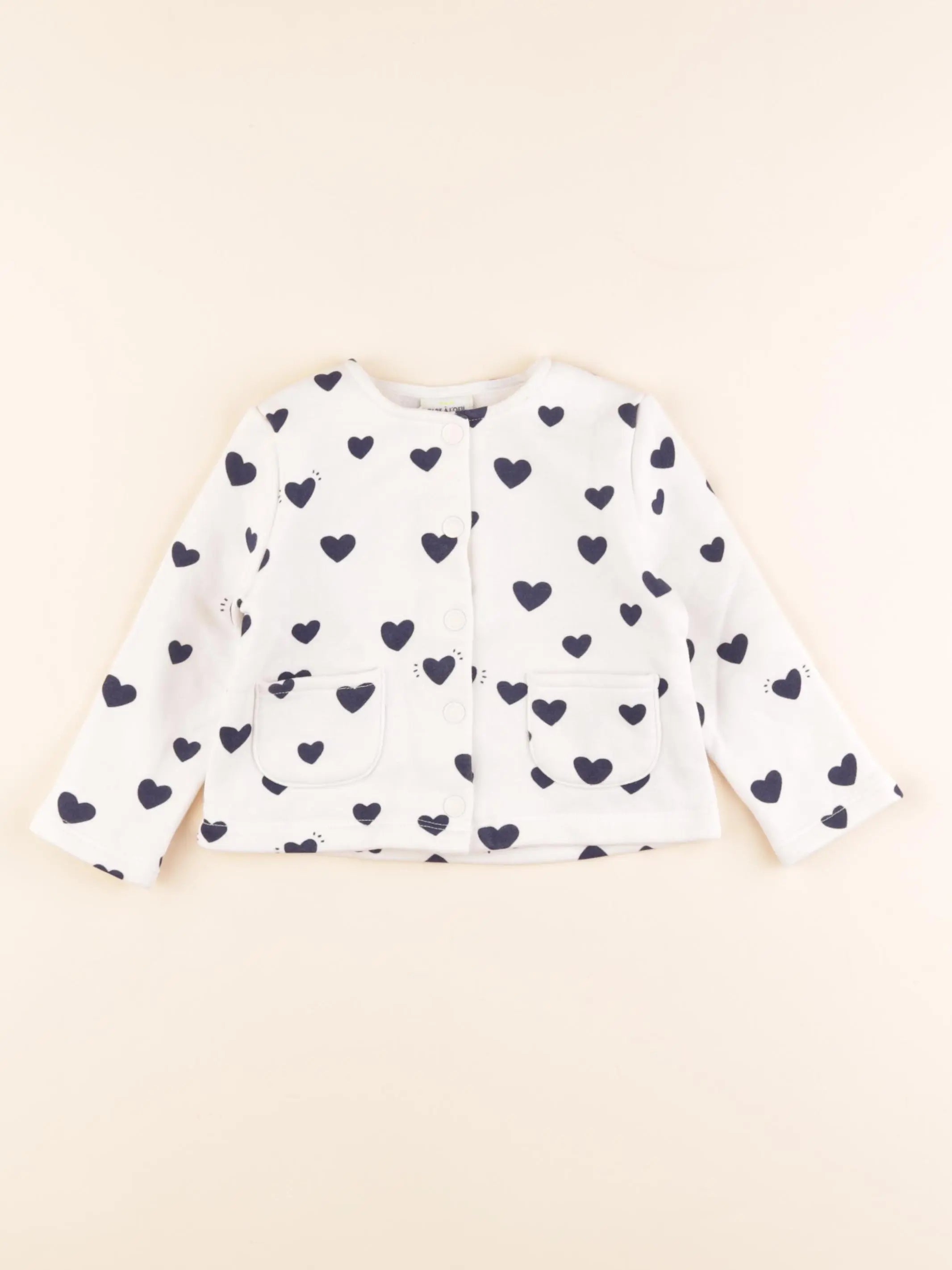 Tape à l'oeil - sweat blanc, bleu - 18 mois