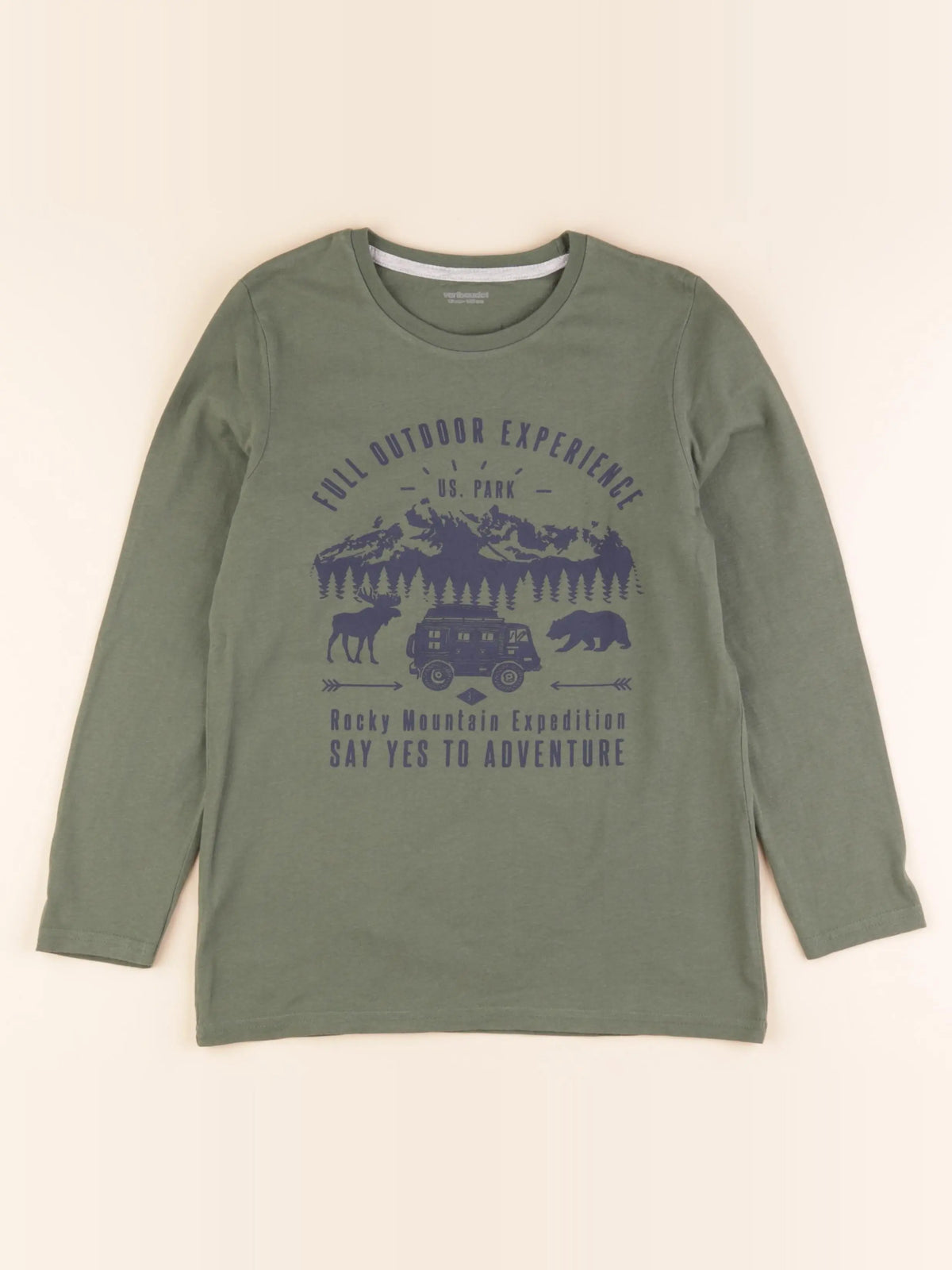 Vertbaudet - tee-shirt vert - 10 ans