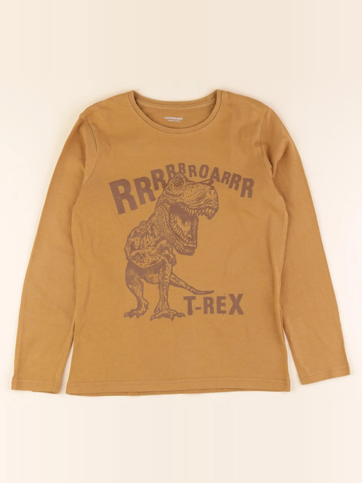 Vertbaudet - tee-shirt marron - 10 ans