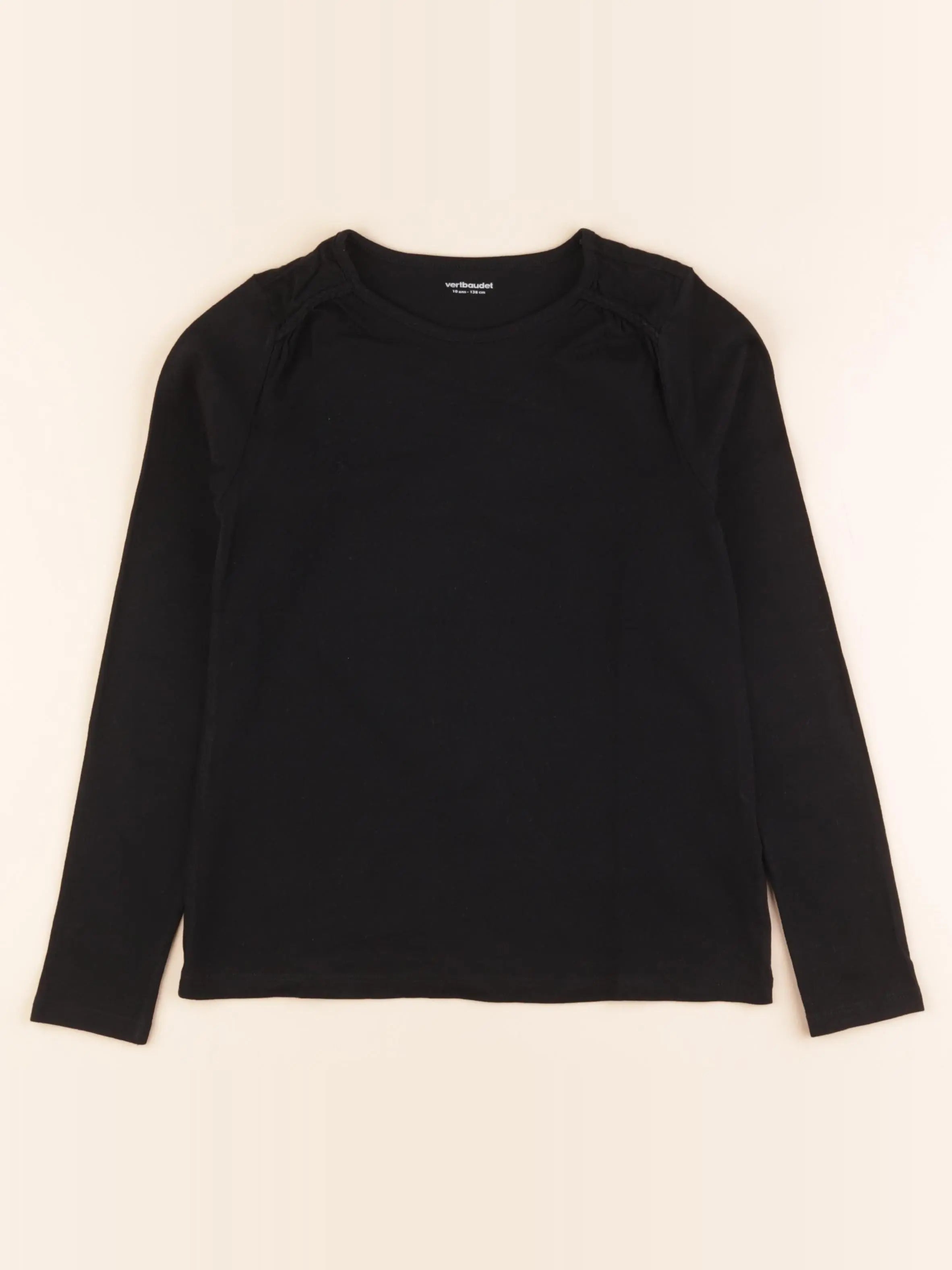 Vertbaudet - tee-shirt noir - 10 ans