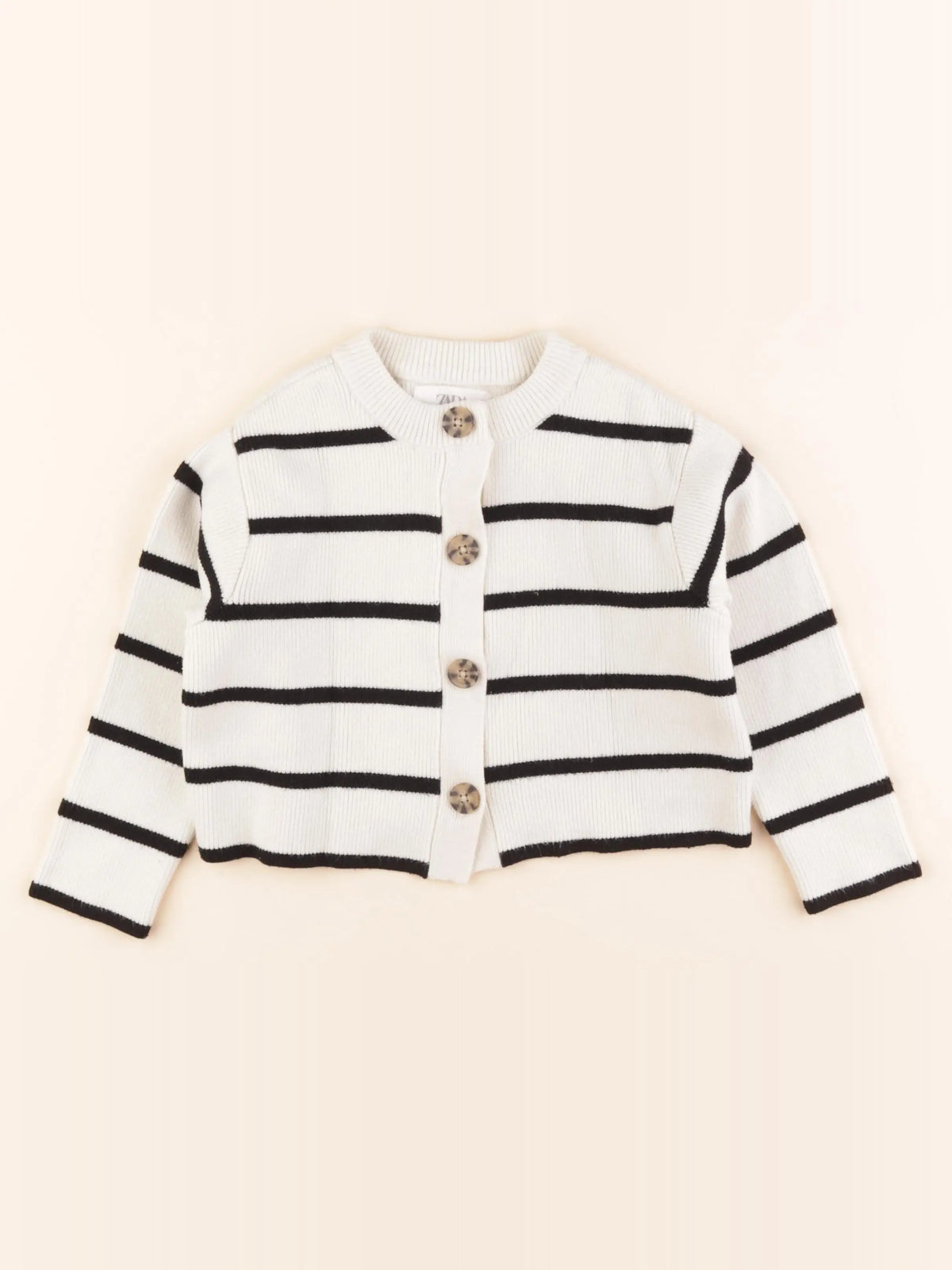 Zara - gilet blanc, noir - 6/7 ans