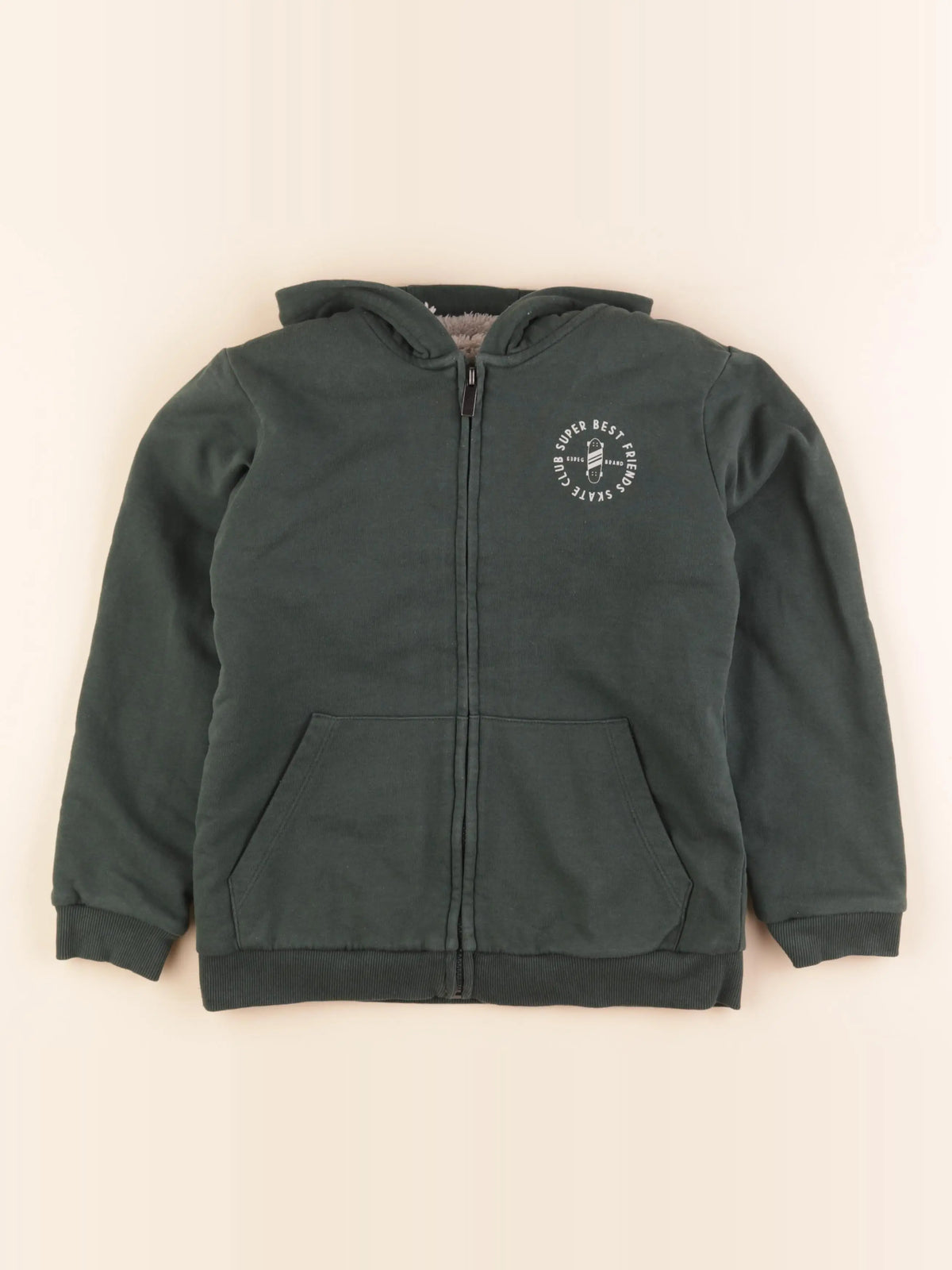 Vertbaudet - sweat vert - 10 ans
