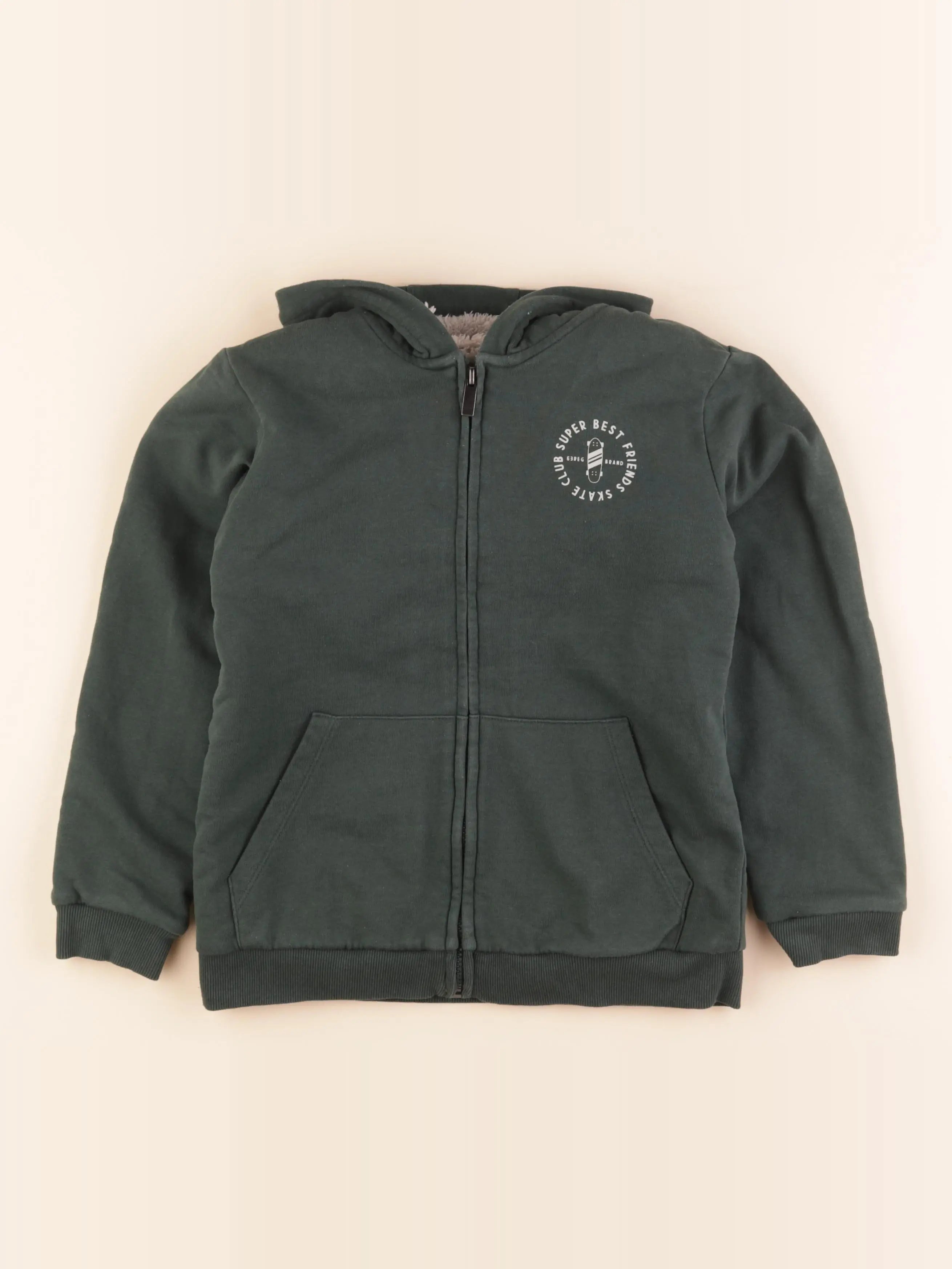 Vertbaudet - sweat vert - 10 ans