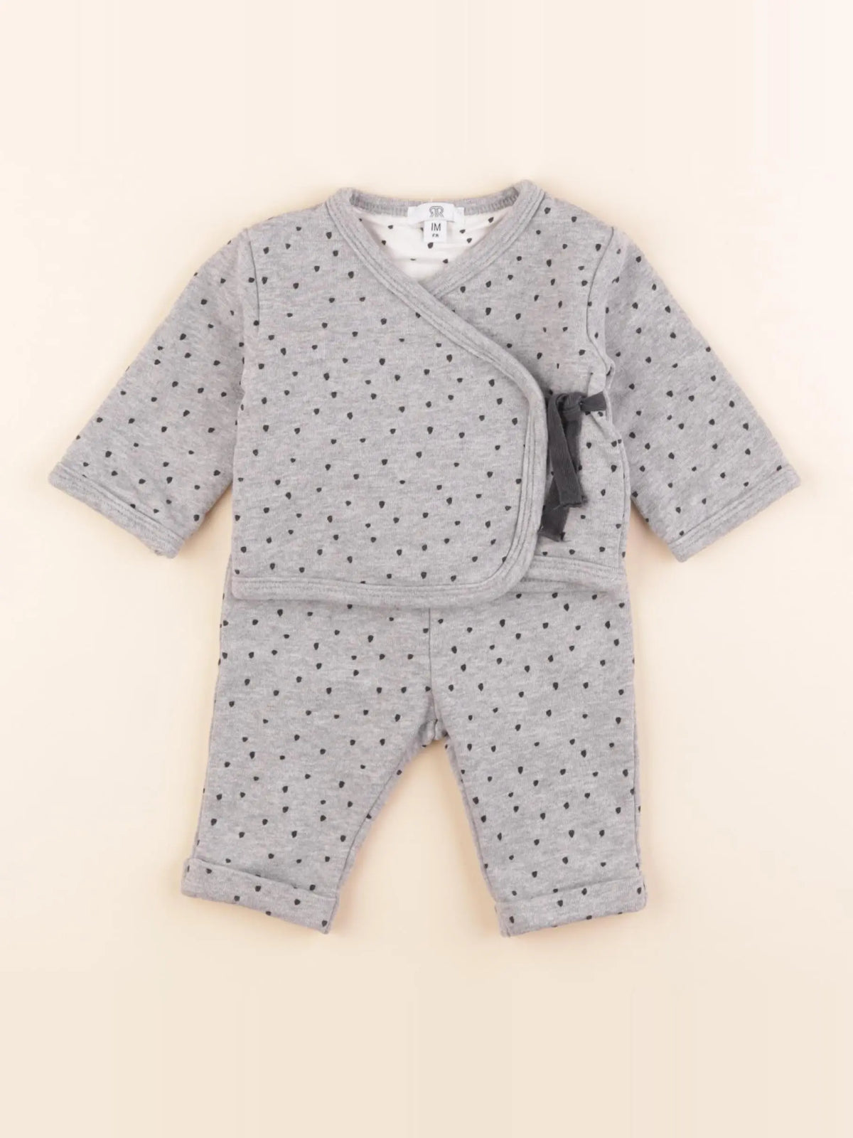 La Redoute - ensemble gris - 1 mois