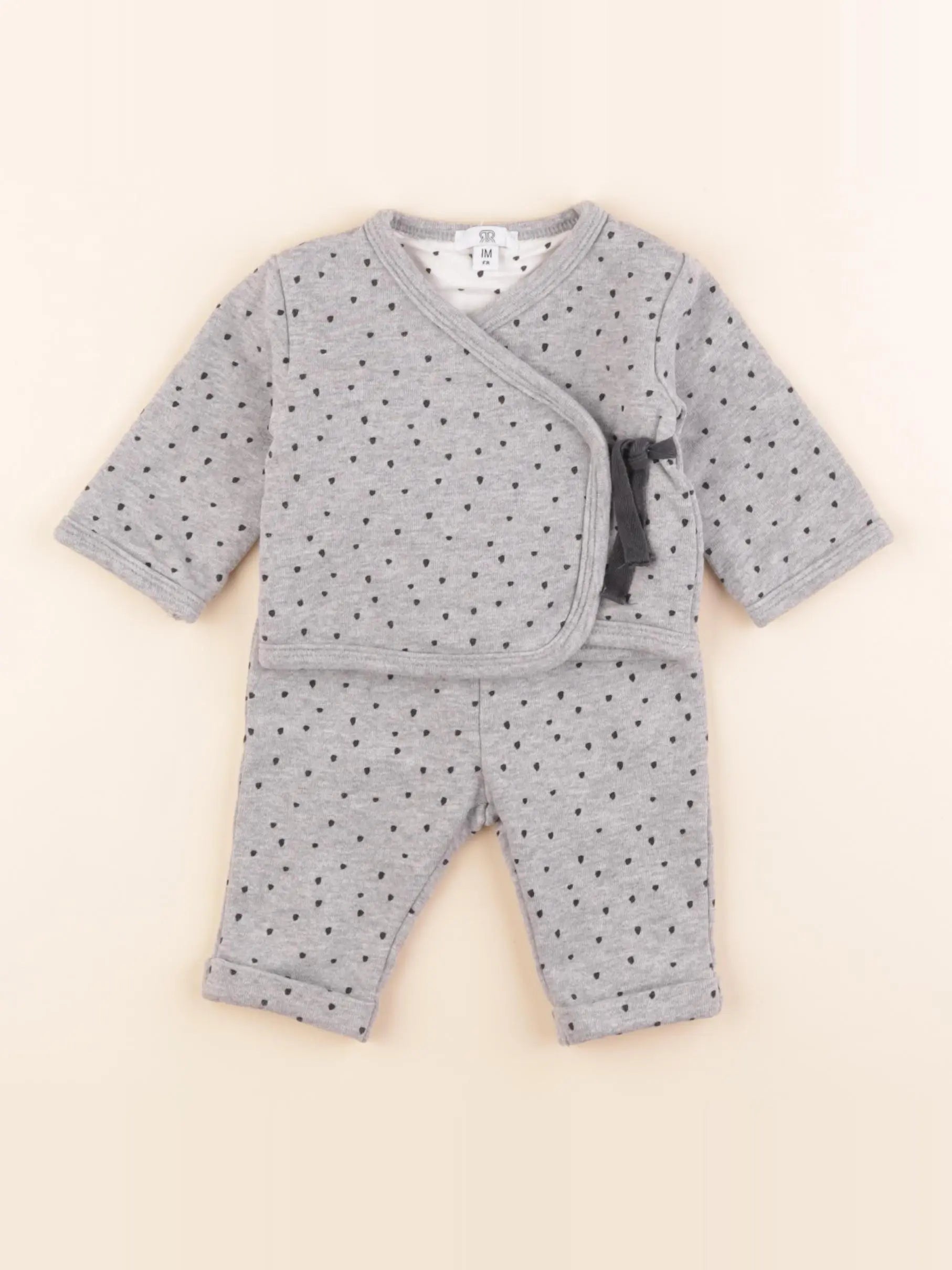 La Redoute - ensemble gris - 1 mois