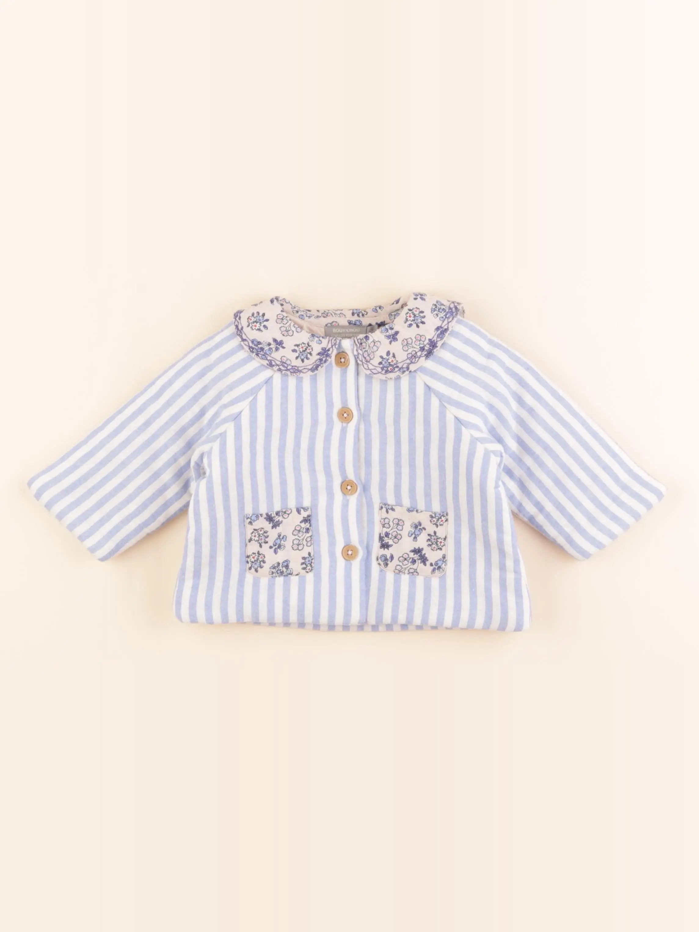 Boutchou - veste bleu - 3 mois