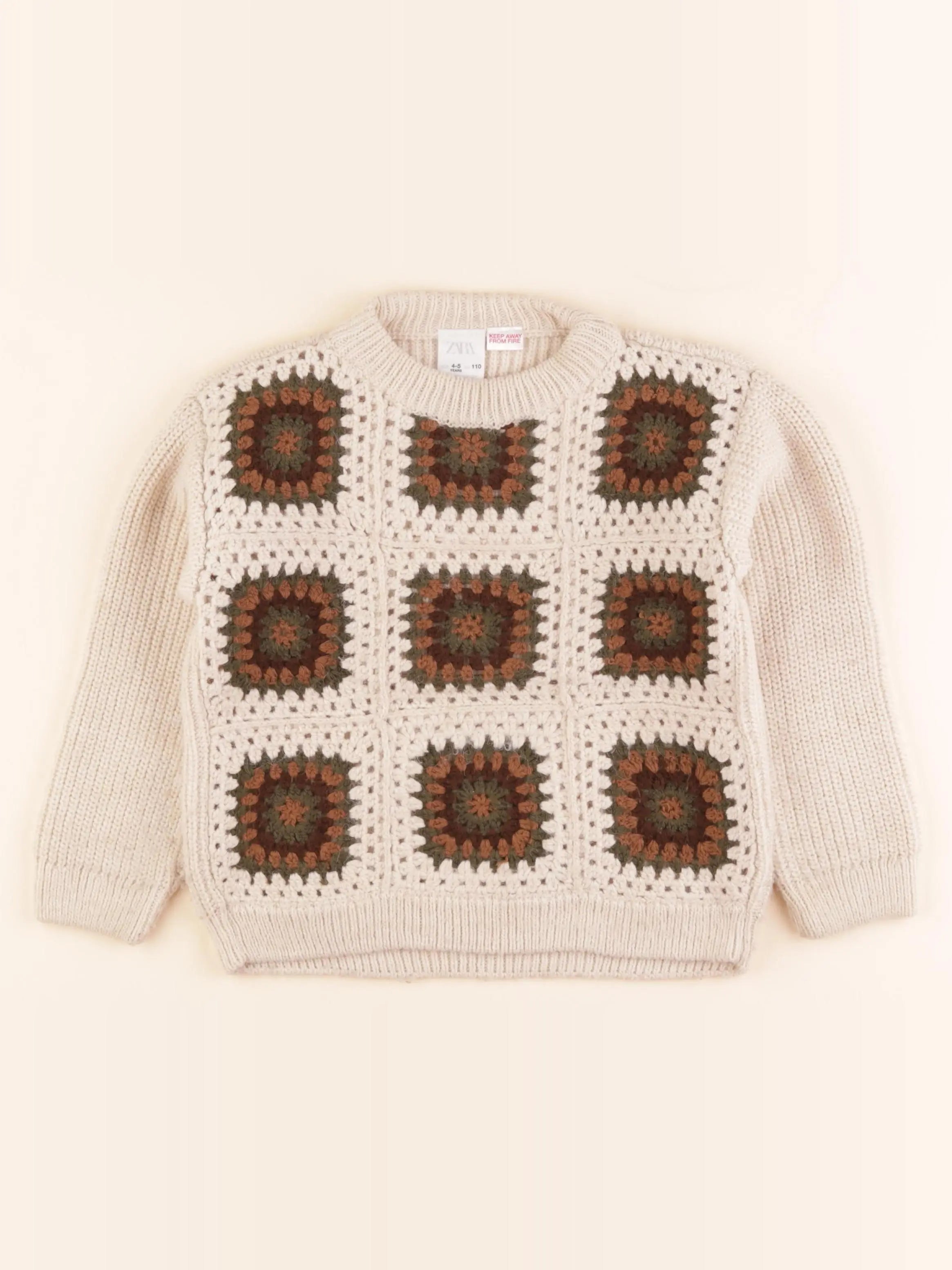 Zara - pull beige - 4/5 ans
