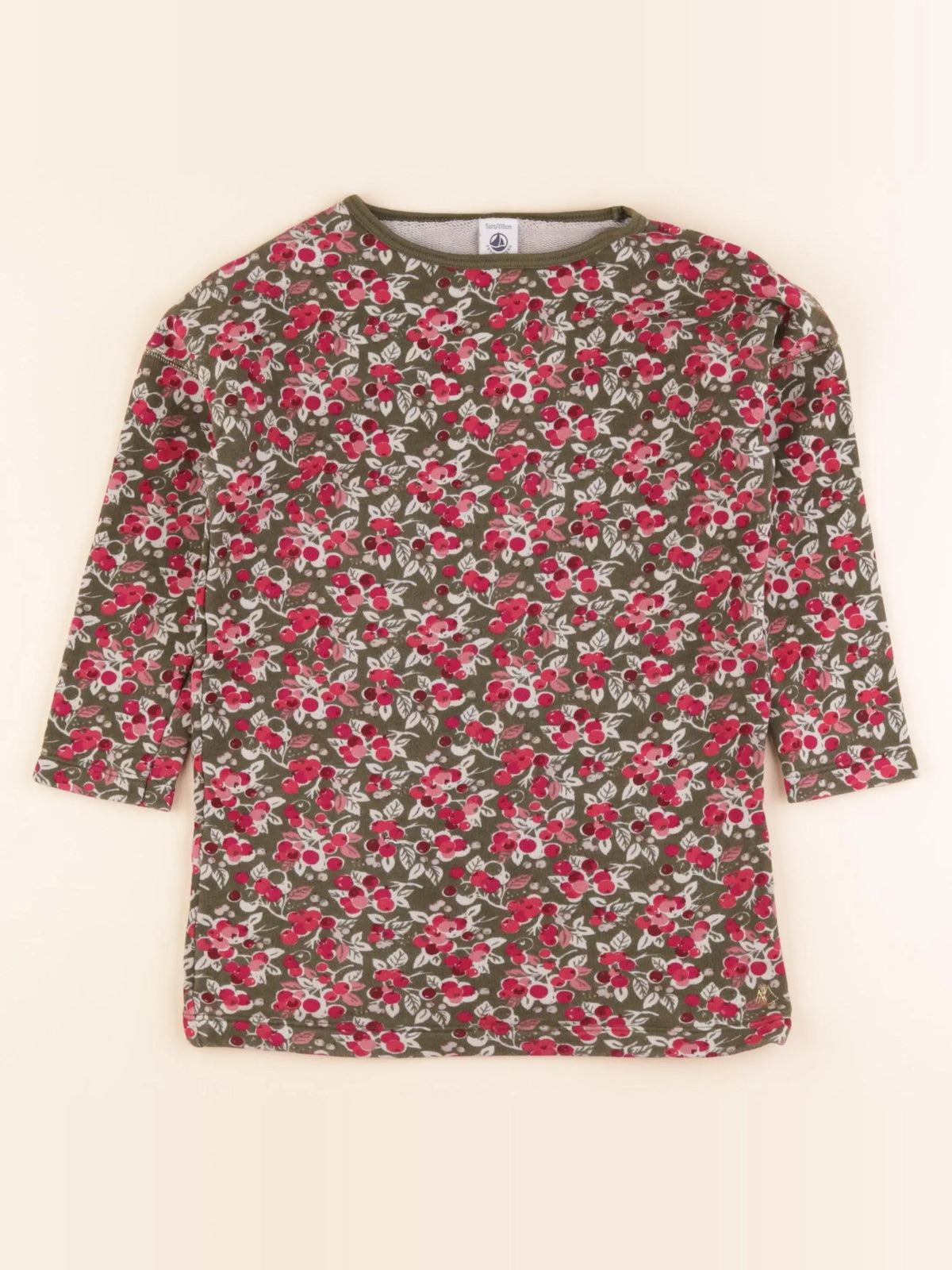 Petit Bateau - robe vert - 5 ans