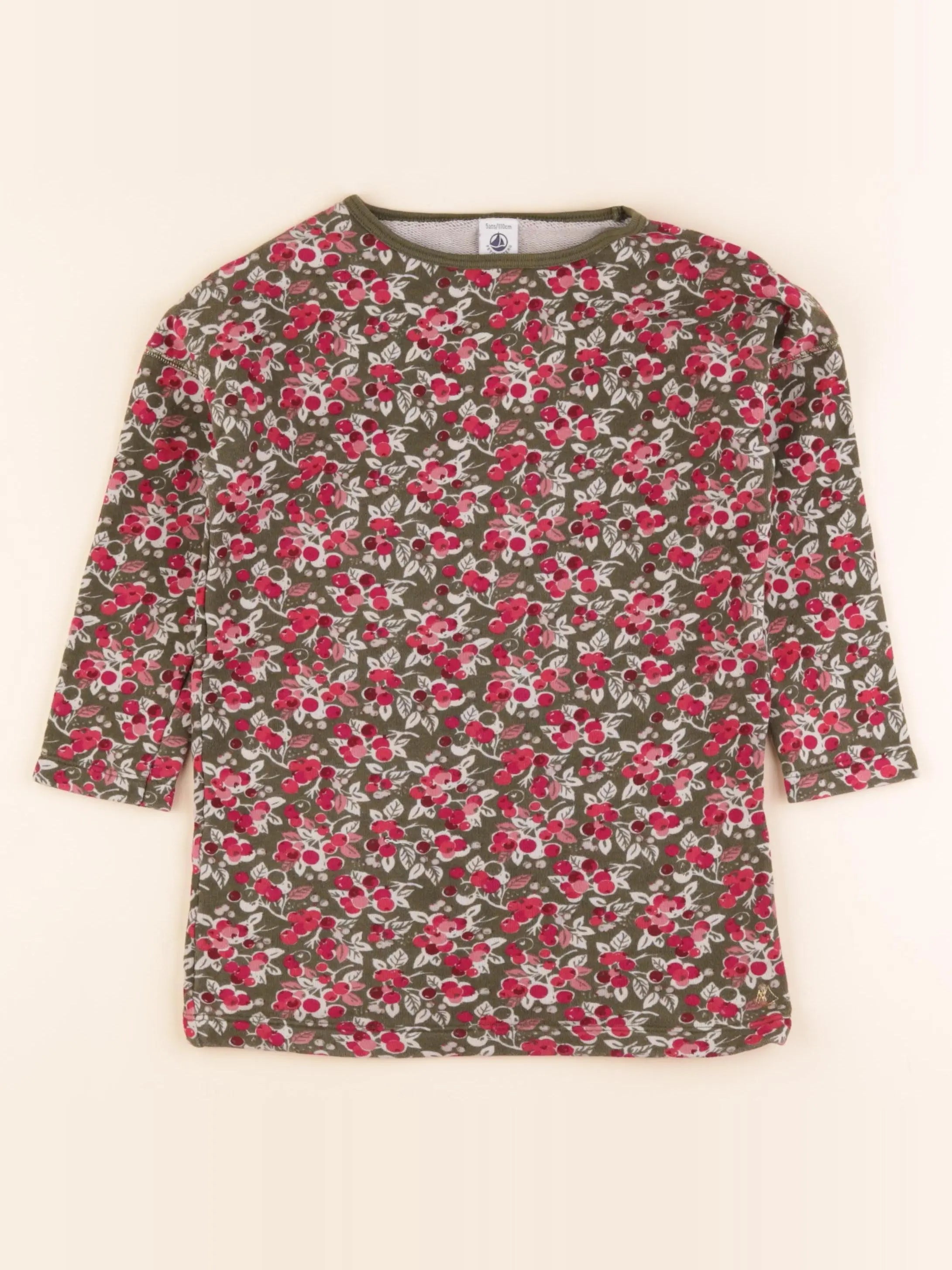 Petit Bateau - robe vert - 5 ans