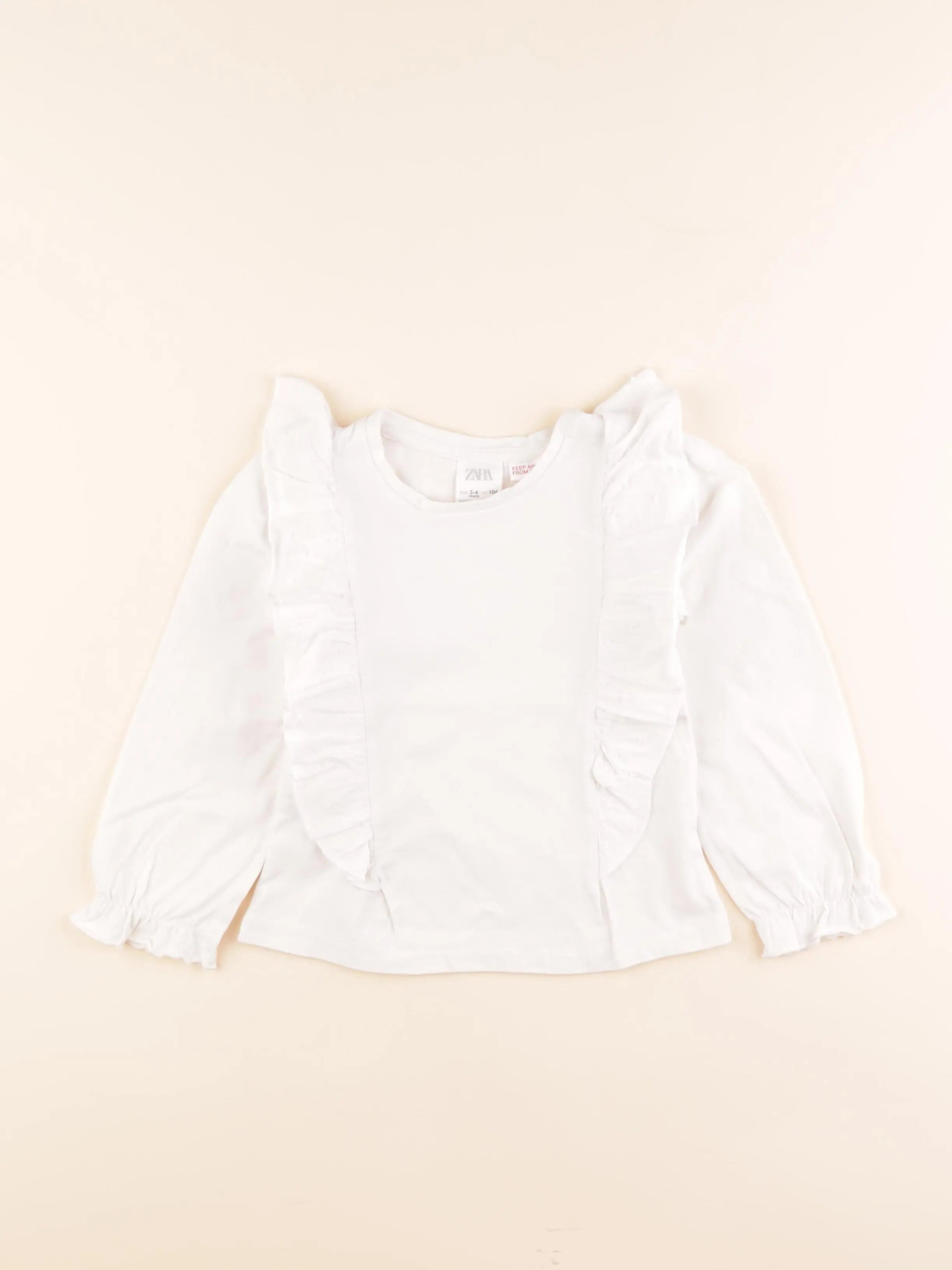 Zara - tee-shirt blanc - 3/4 ans